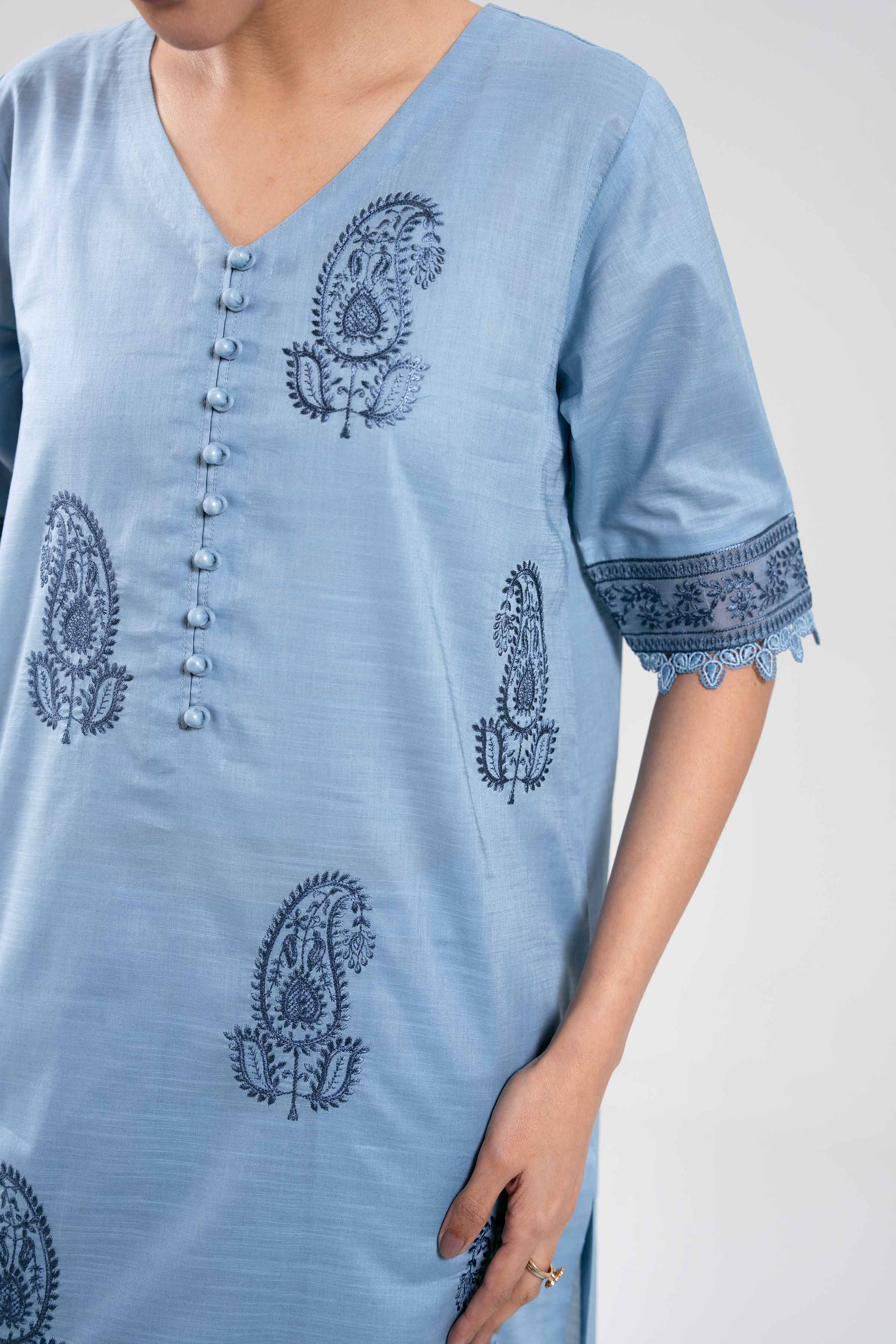 2 Piece - Embroidered Suit - 42502306 for Women - Unstitched Collection | Nishat | Shop Online