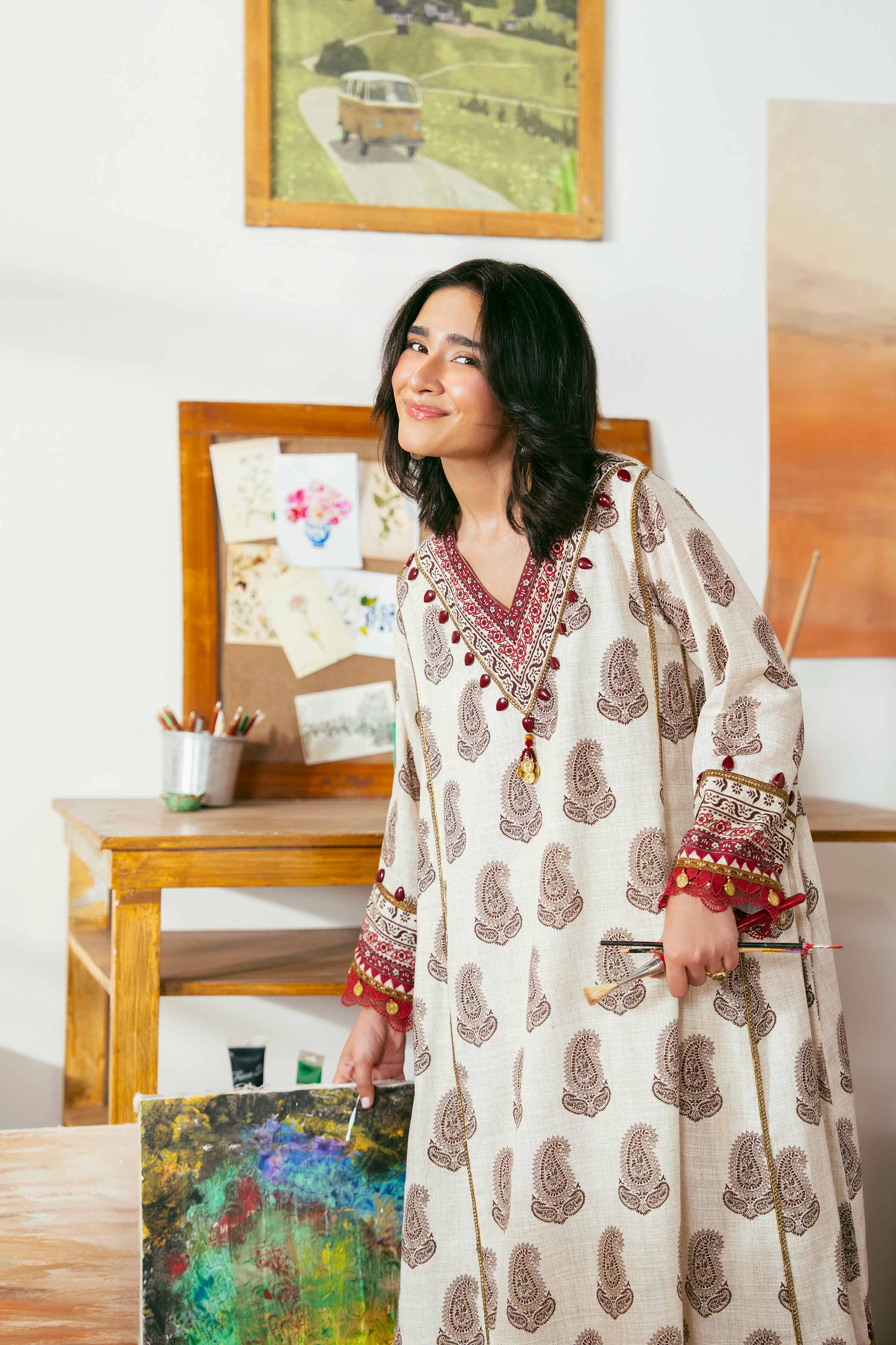 2 Piece - Printed Suit - 42502331 for Women - Unstitched Collection | Nishat | Shop Online