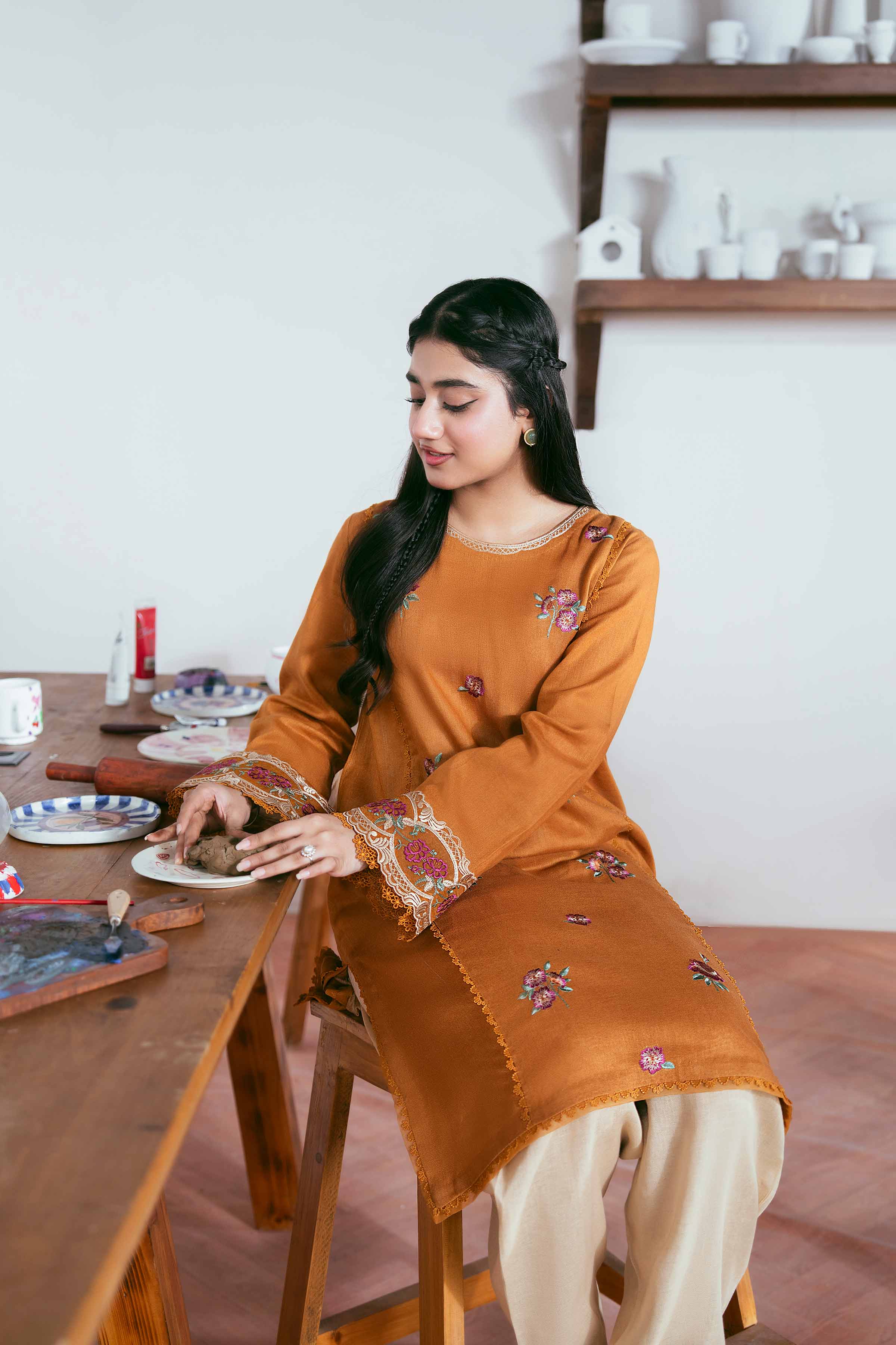 2 Piece - Embroidered Suit - 42502346 for Women - Unstitched Collection | Nishat | Shop Online