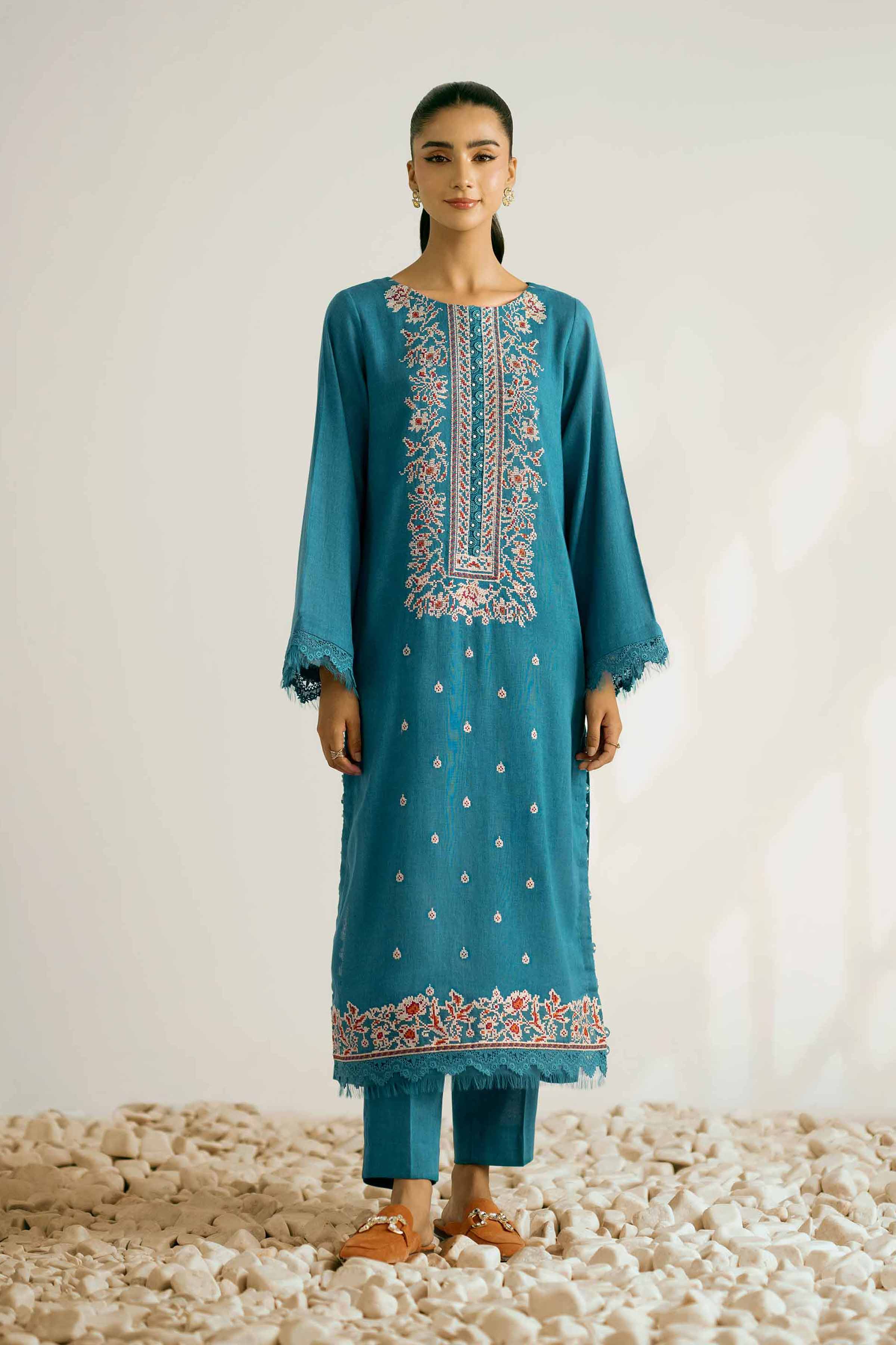 2 Piece - Embroidered Suit - 42502351 for Women - Unstitched Collection | Nishat | Shop Online
