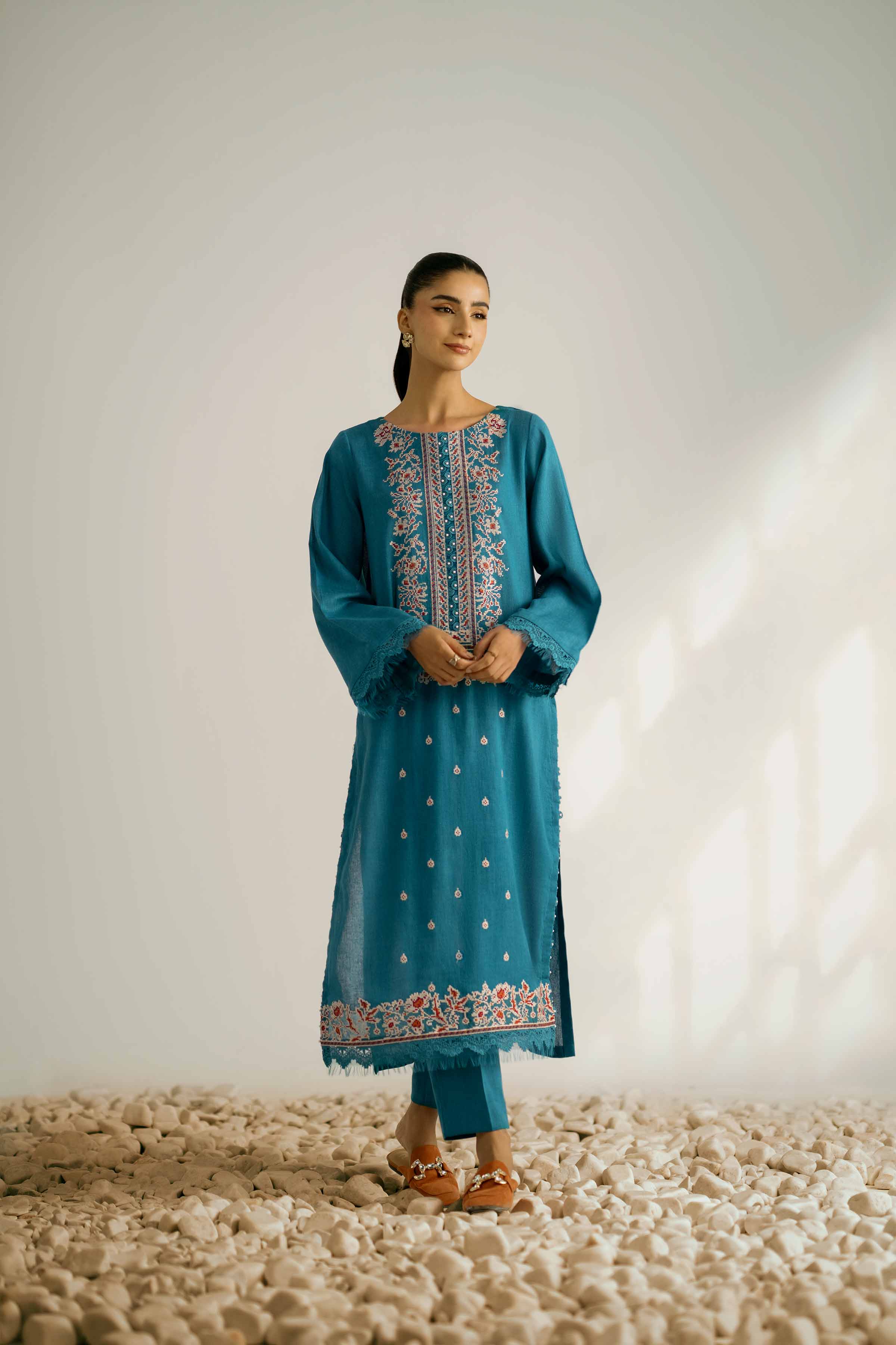 2 Piece - Embroidered Suit - 42502351 for Women - Unstitched Collection | Nishat | Shop Online