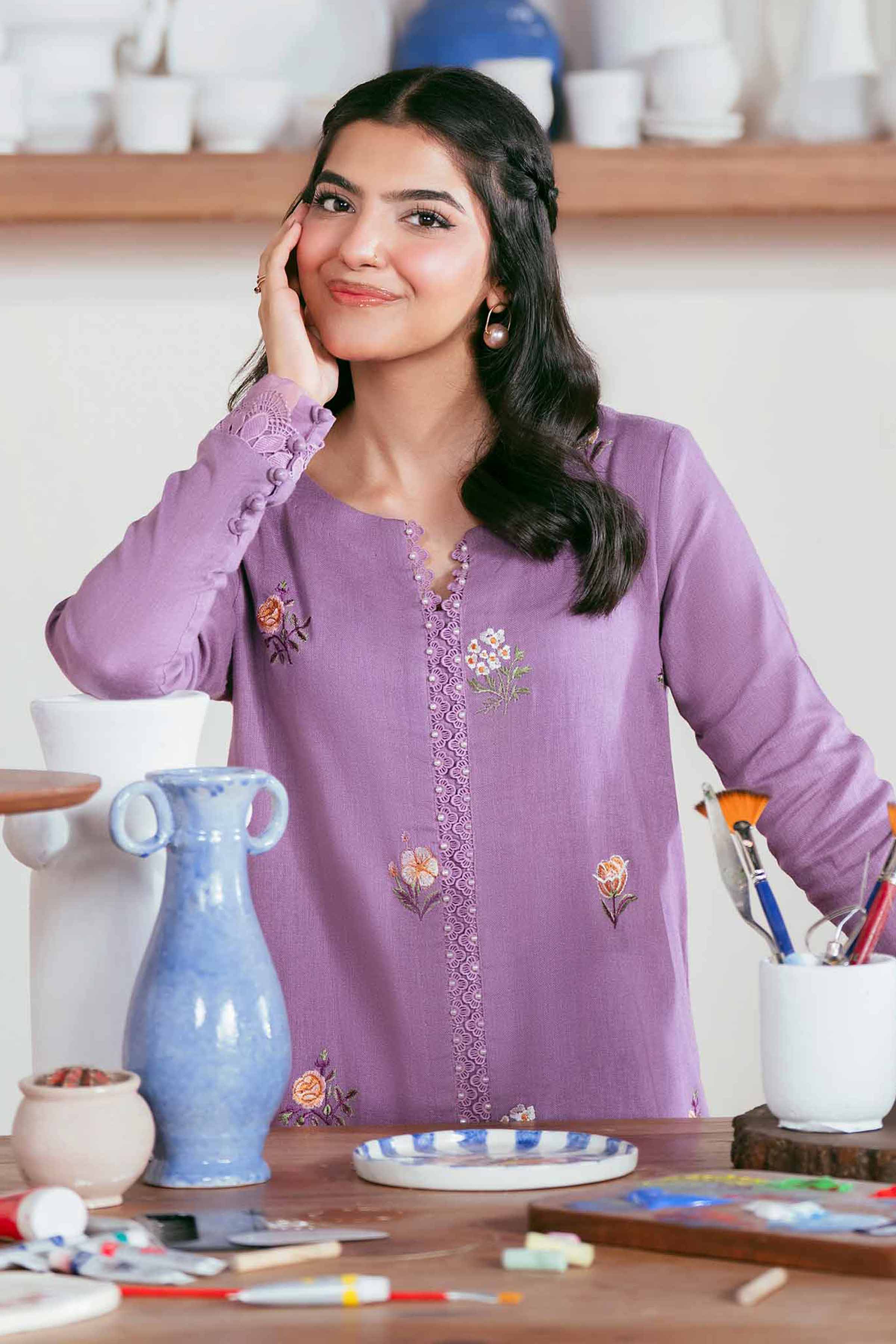 2 Piece - Embroidered Suit - 42502352 for Women - Unstitched Collection | Nishat | Shop Online