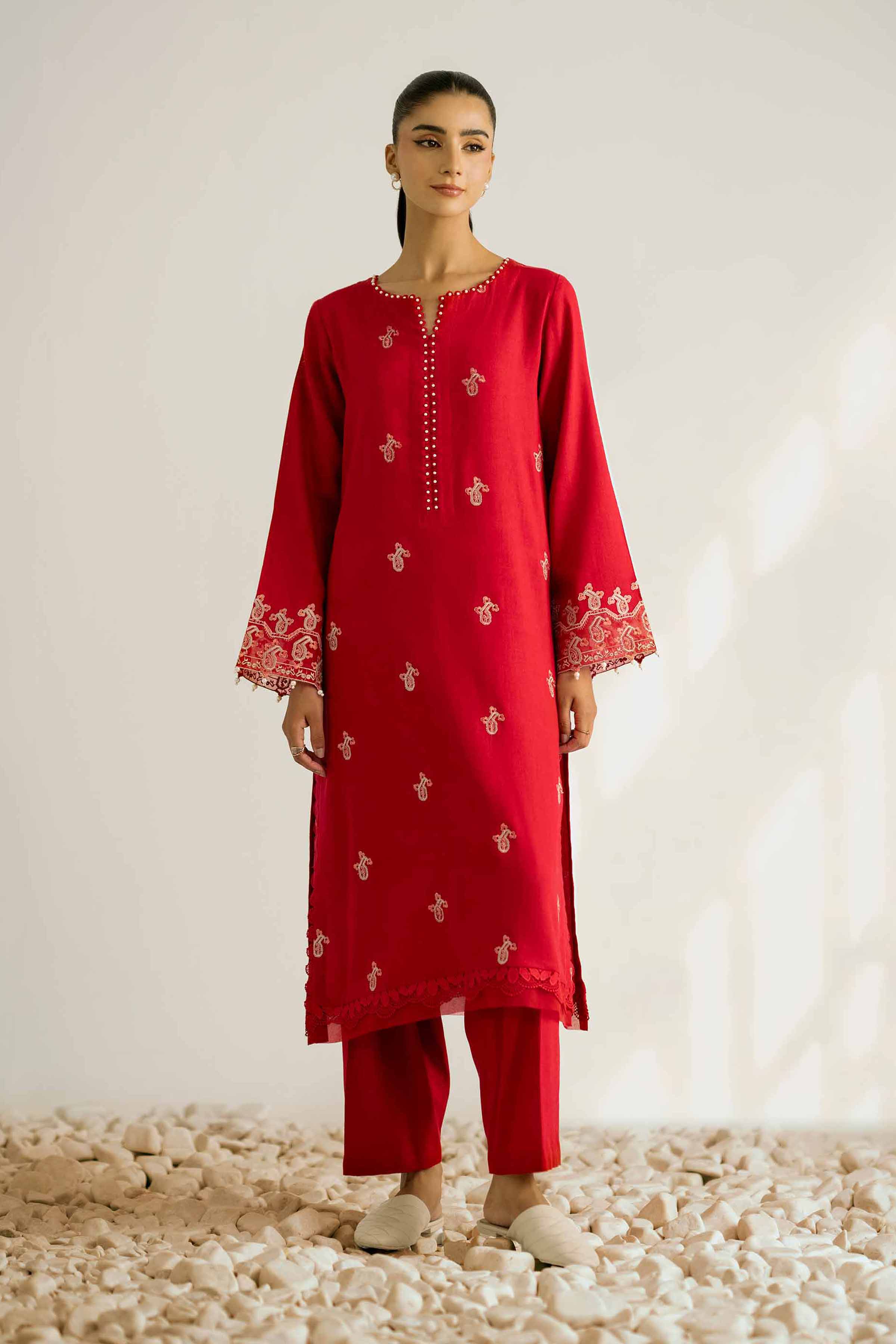 2 Piece - Embroidered Suit - 42502353 for Women - Unstitched Collection | Nishat | Shop Online