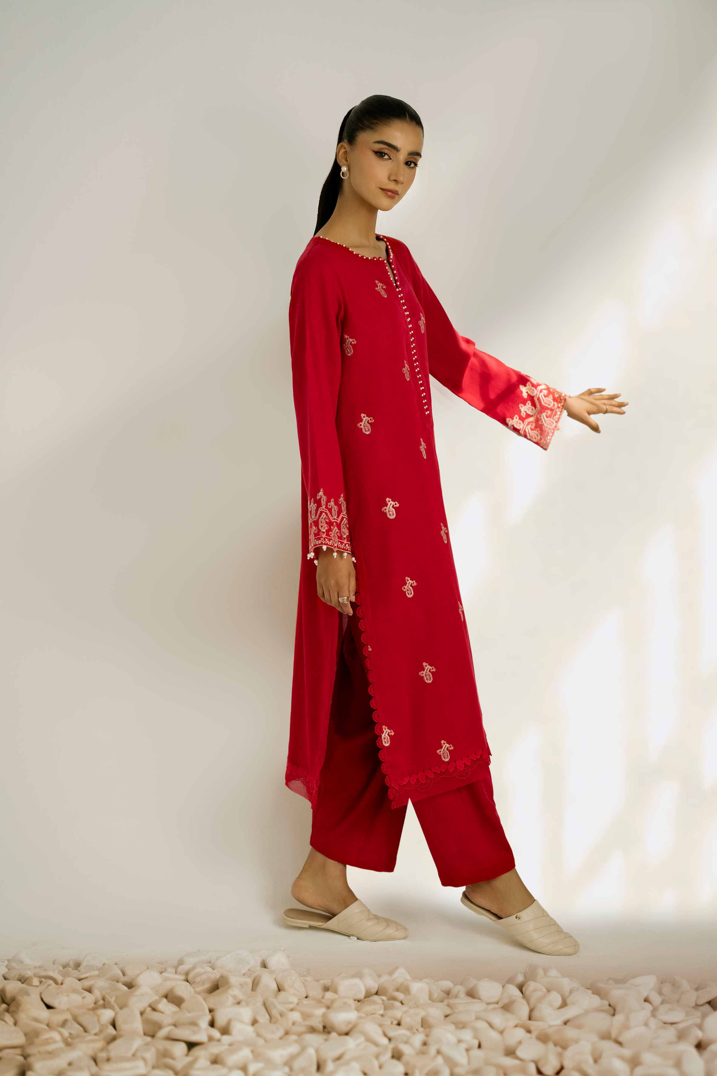 2 Piece - Embroidered Suit - 42502353 for Women - Unstitched Collection | Nishat | Shop Online