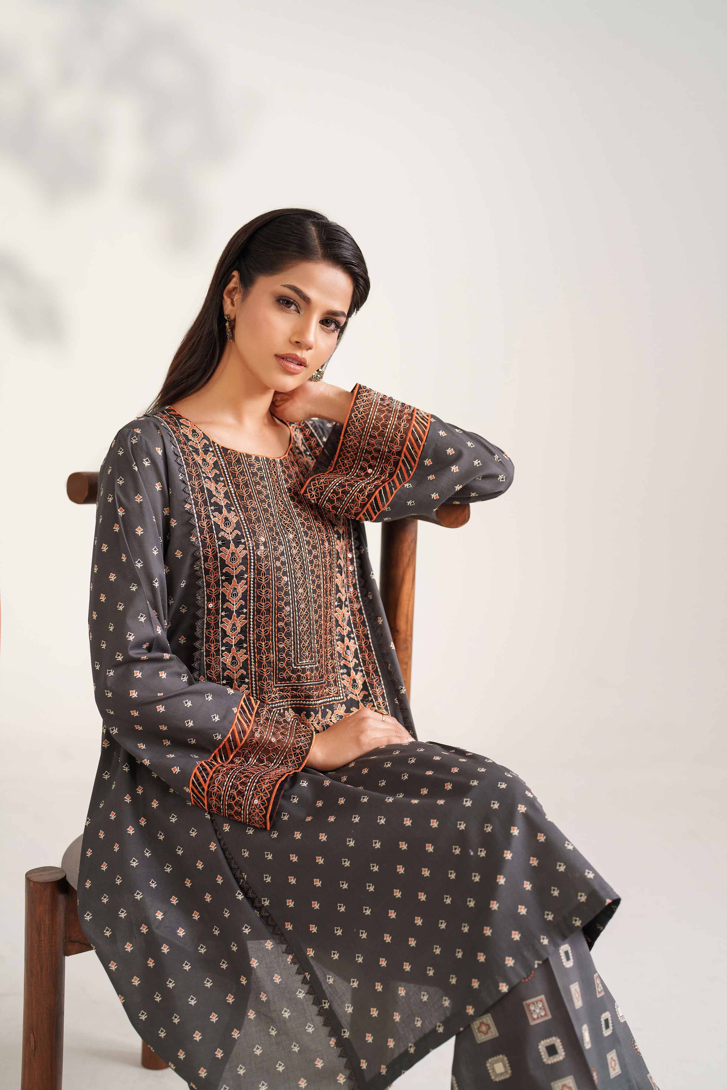 2 Piece - Printed Embroidered Suit - 42502355 for Women - Unstitched Collection | Nishat | Shop Online