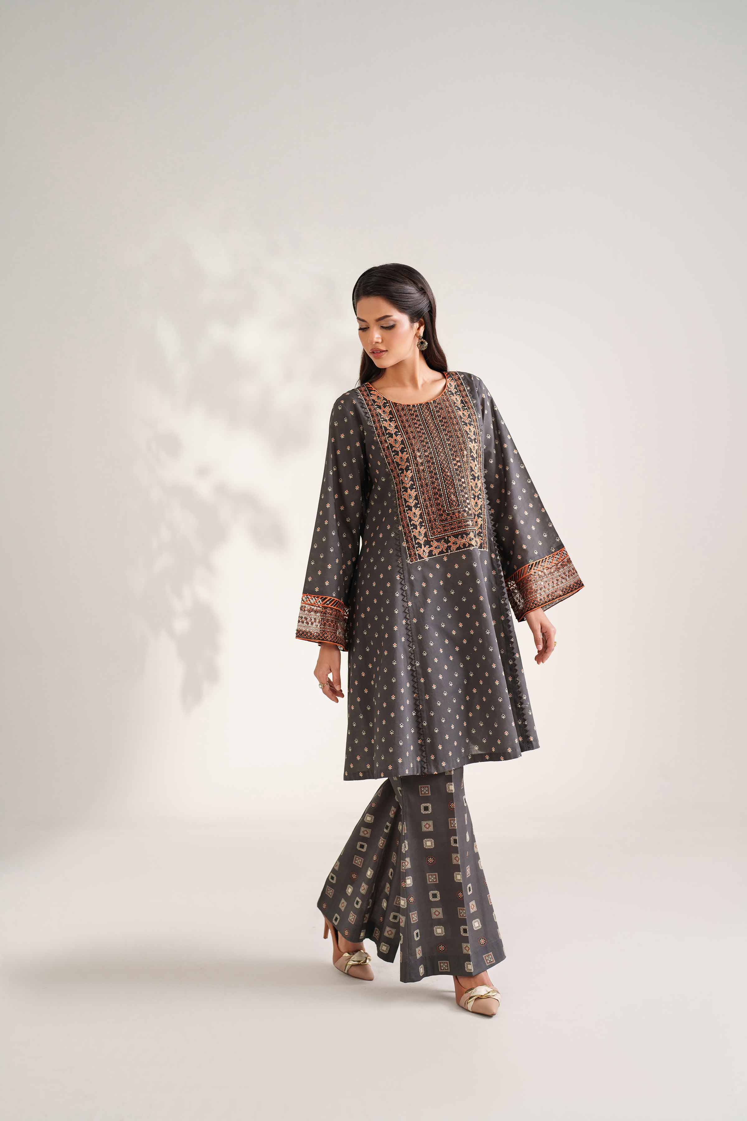 2 Piece - Printed Embroidered Suit - 42502355 for Women - Unstitched Collection | Nishat | Shop Online