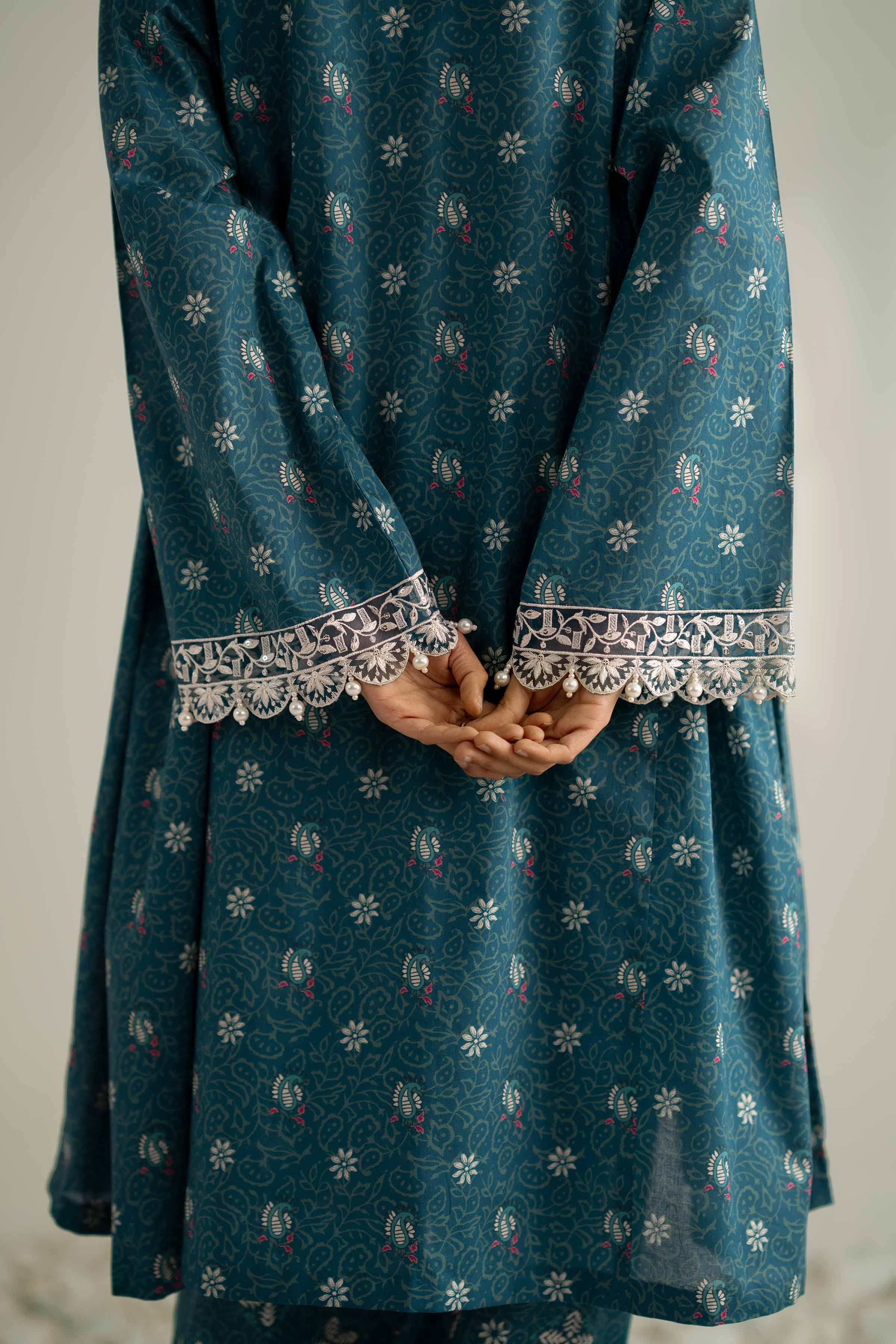 2 Piece - Printed Embroidered Suit - 42502356 for Women - Unstitched Collection | Nishat | Shop Online