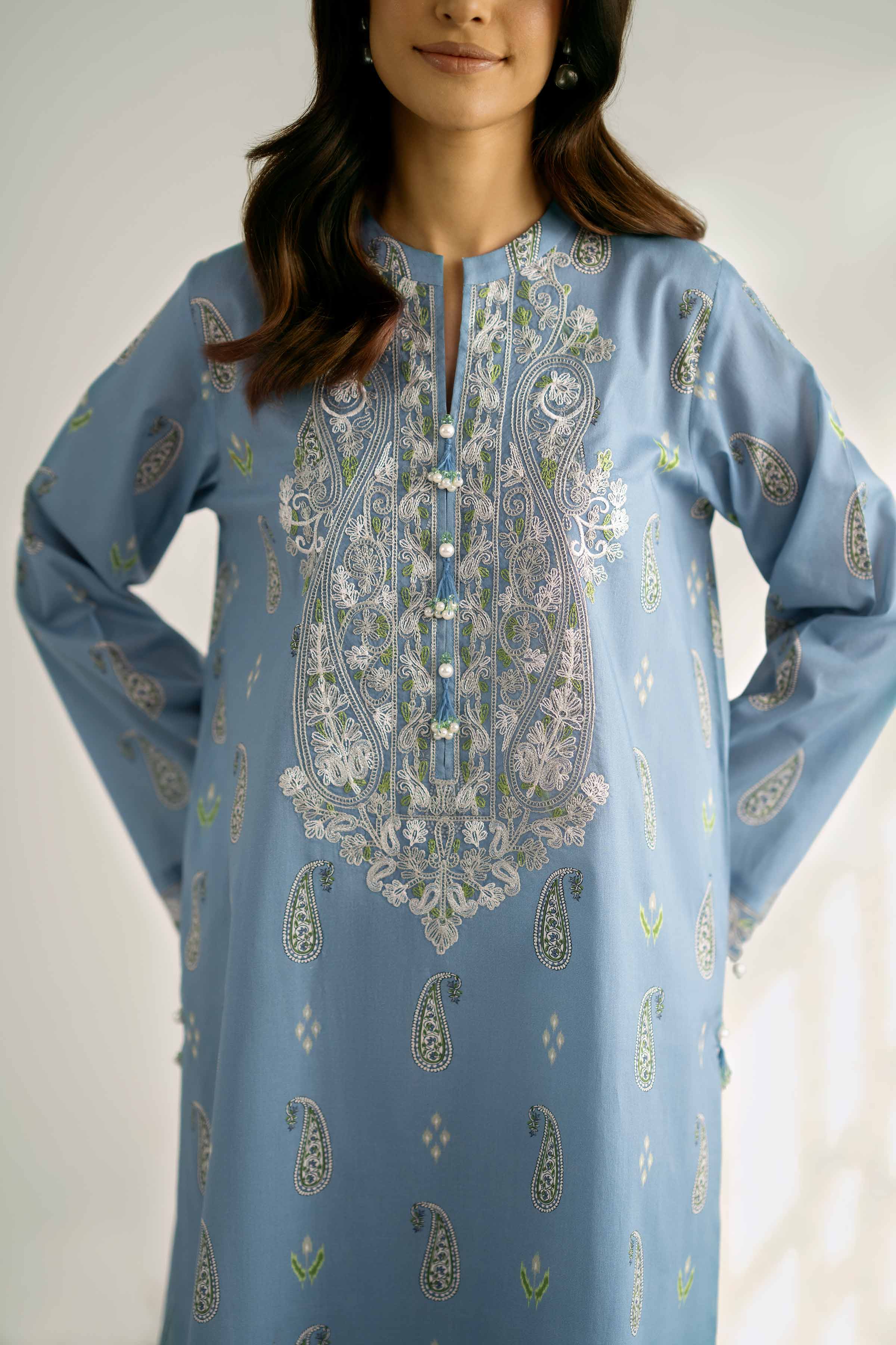 2 Piece - Printed Embroidered Suit - 42502358 for Women - Unstitched Collection | Nishat | Shop Online