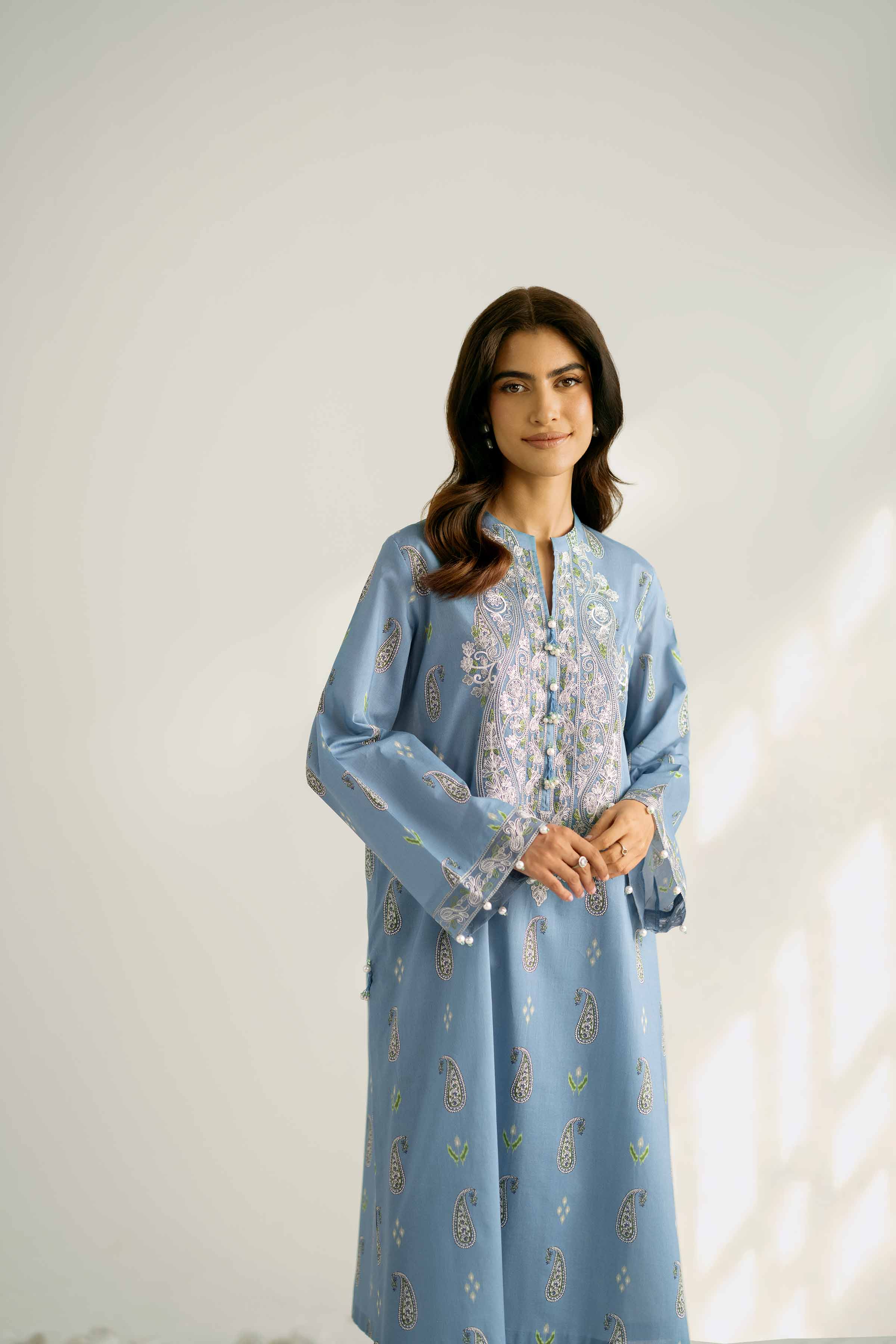 2 Piece - Printed Embroidered Suit - 42502358 for Women - Unstitched Collection | Nishat | Shop Online