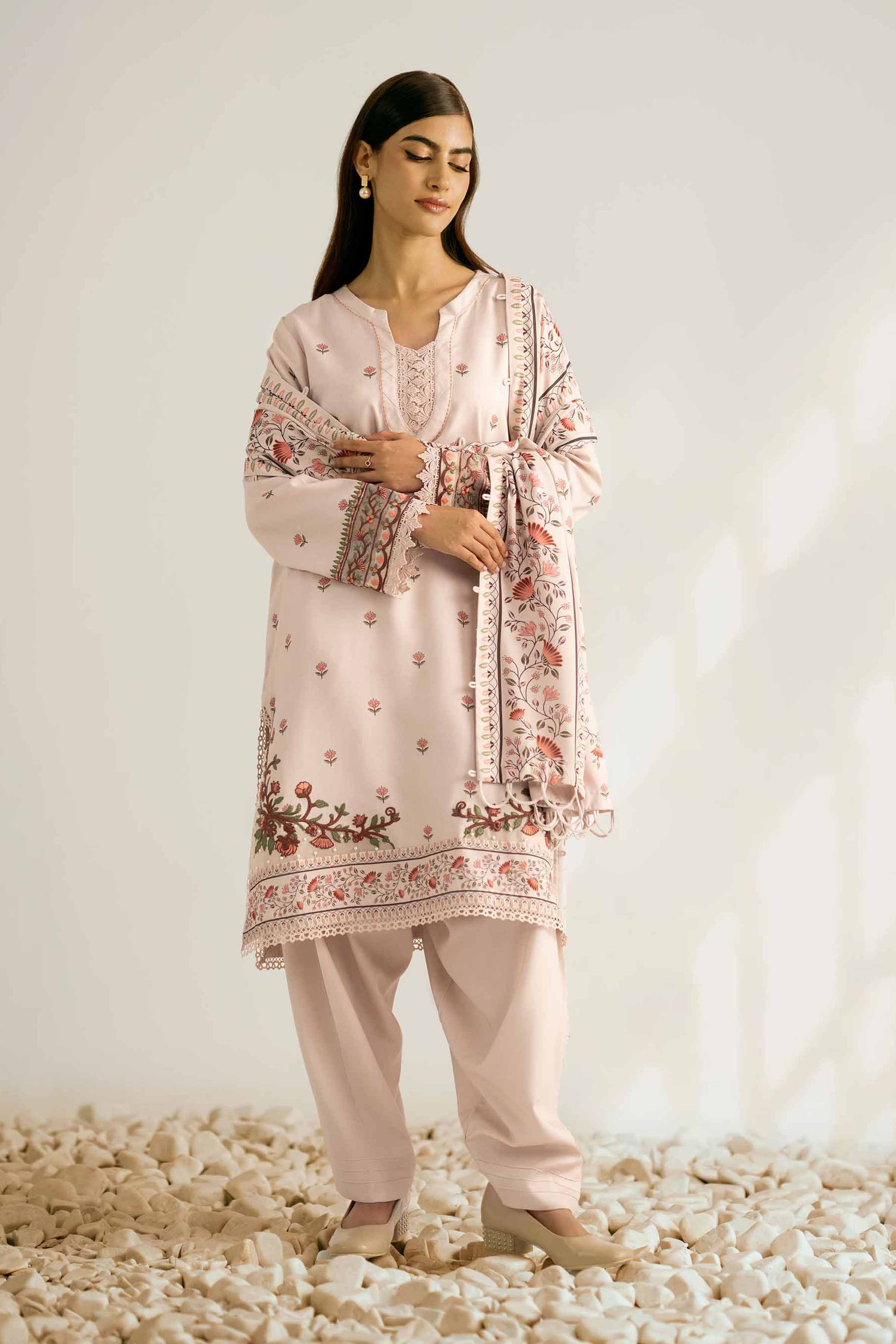 3 Piece - Printed Embroidered Suit - 42502364 for Women - Unstitched Collection | Nishat | Shop Online