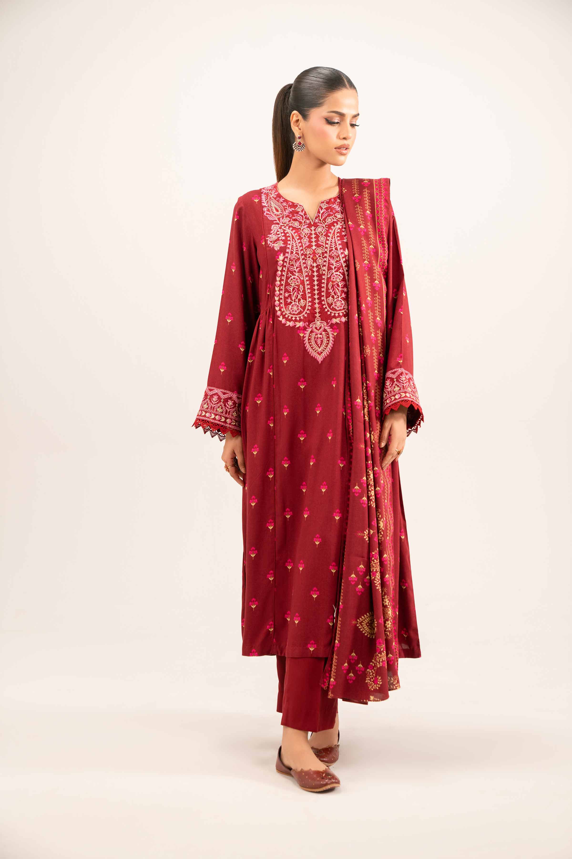 3 Piece - Printed Embroidered Suit - 42502365 for Women - Unstitched Collection | Nishat | Shop Online