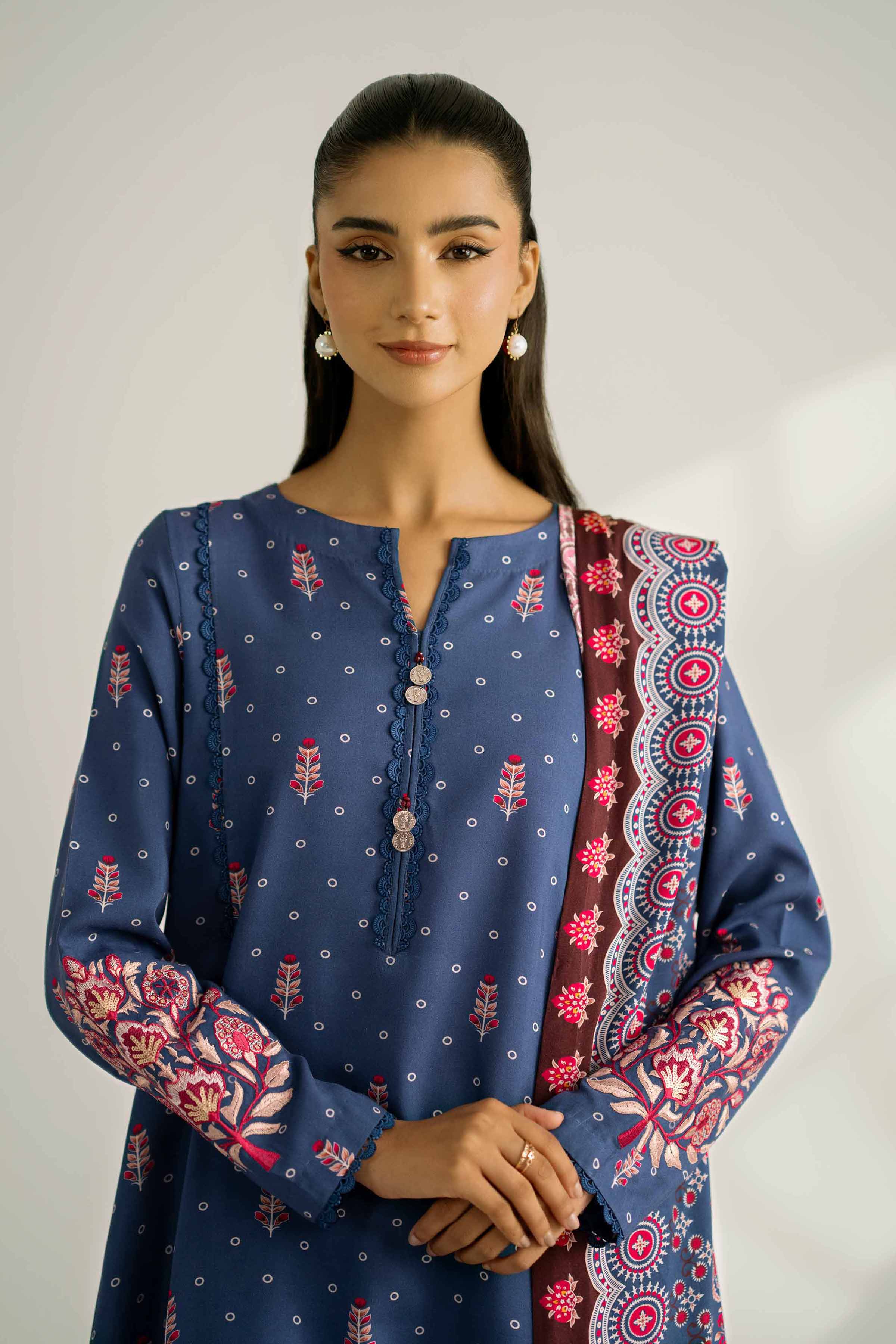 3 Piece - Printed Embroidered Suit - 42502368 for Women - Unstitched Collection | Nishat | Shop Online
