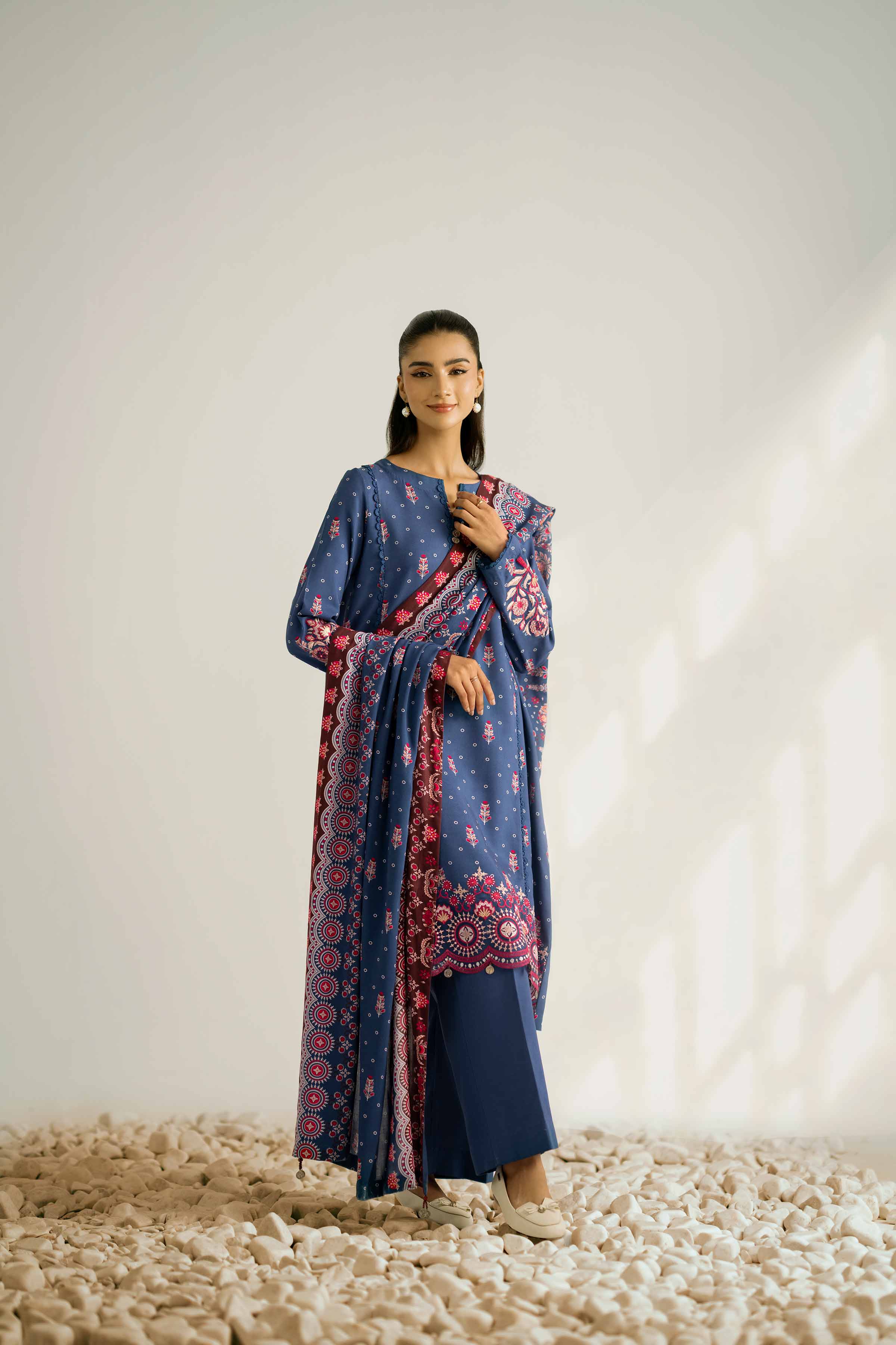 3 Piece - Printed Embroidered Suit - 42502368 for Women - Unstitched Collection | Nishat | Shop Online