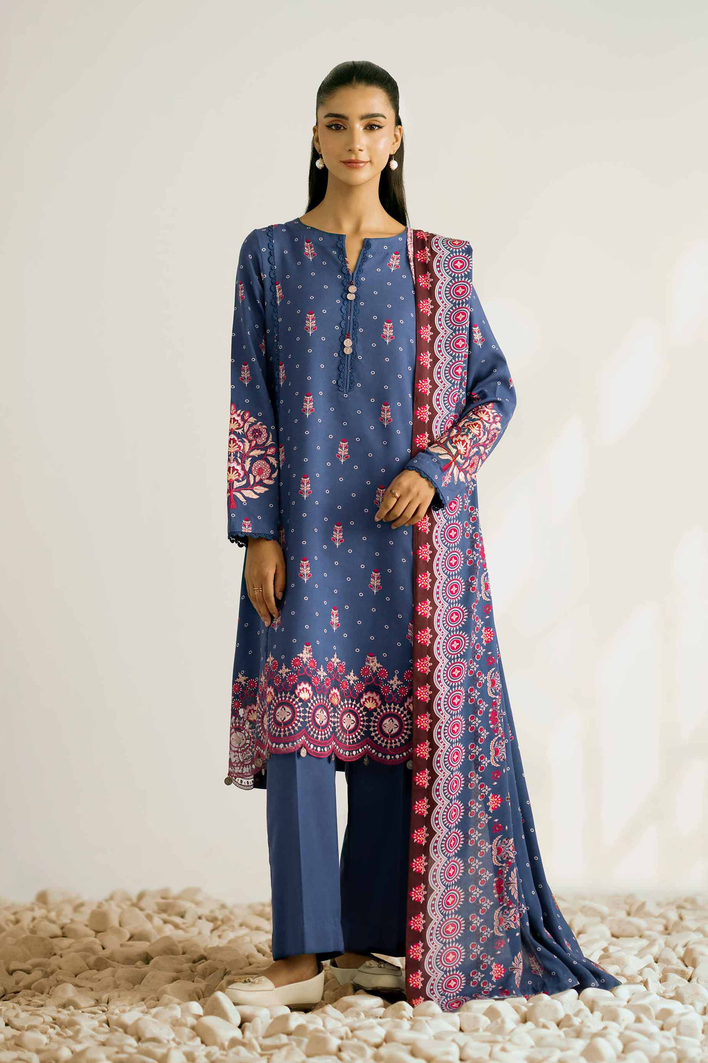 3 Piece - Printed Embroidered Suit - 42502368 for Women - Unstitched Collection | Nishat | Shop Online