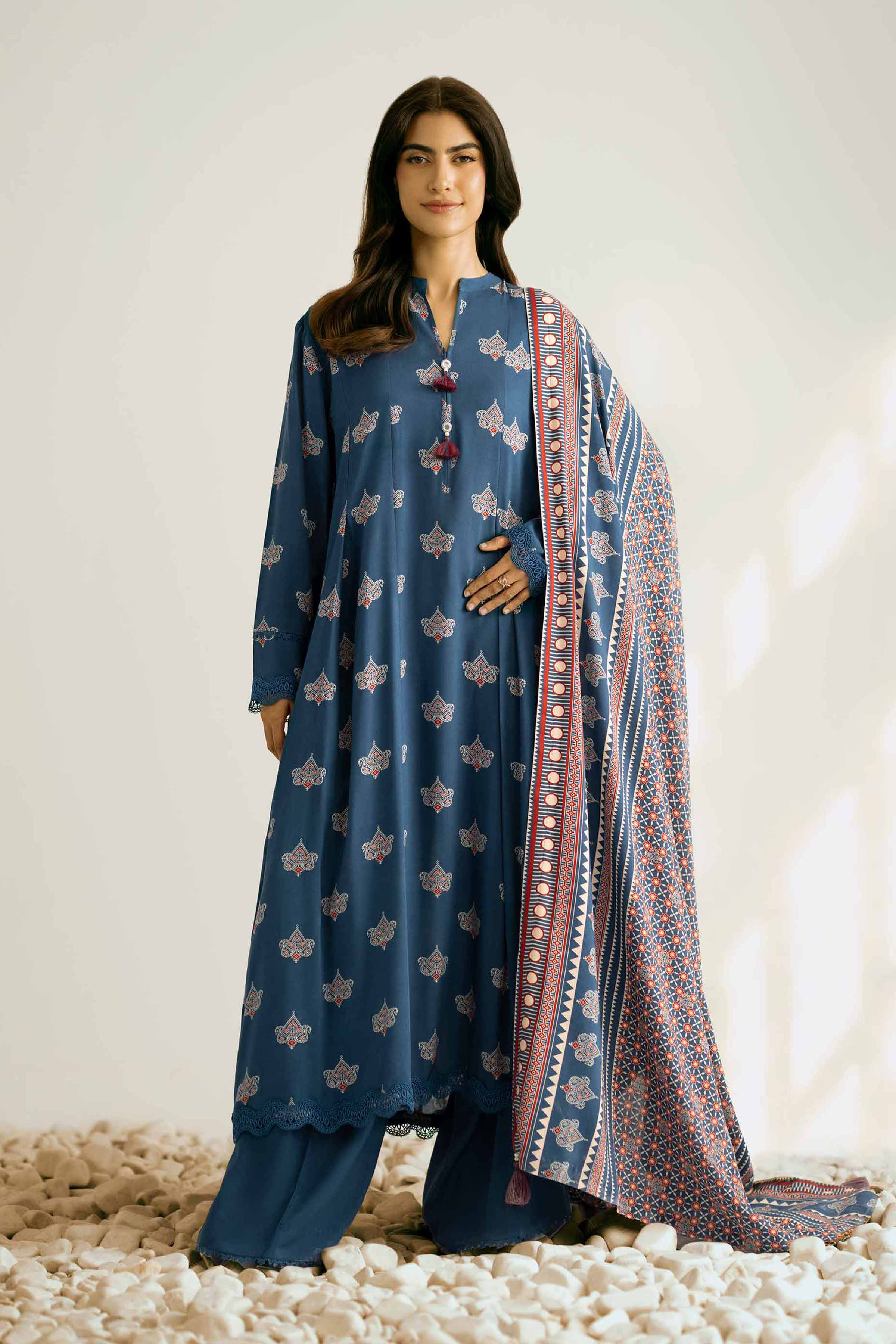 3 Piece - Printed Suit - 42502369 for Women - Unstitched Collection | Nishat | Shop Online