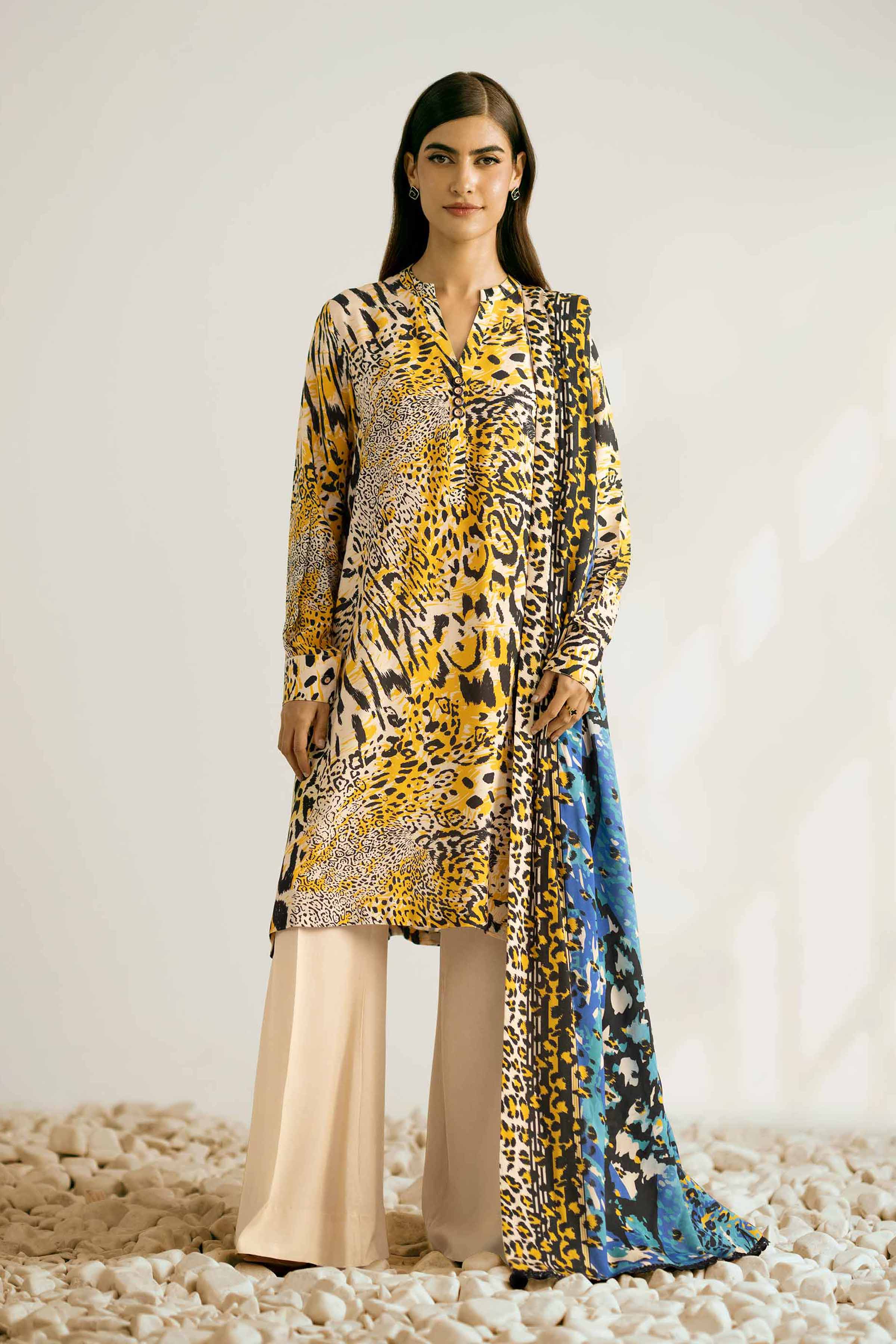3 Piece - Printed Suit - 42502372 for Women - Unstitched Collection | Nishat | Shop Online