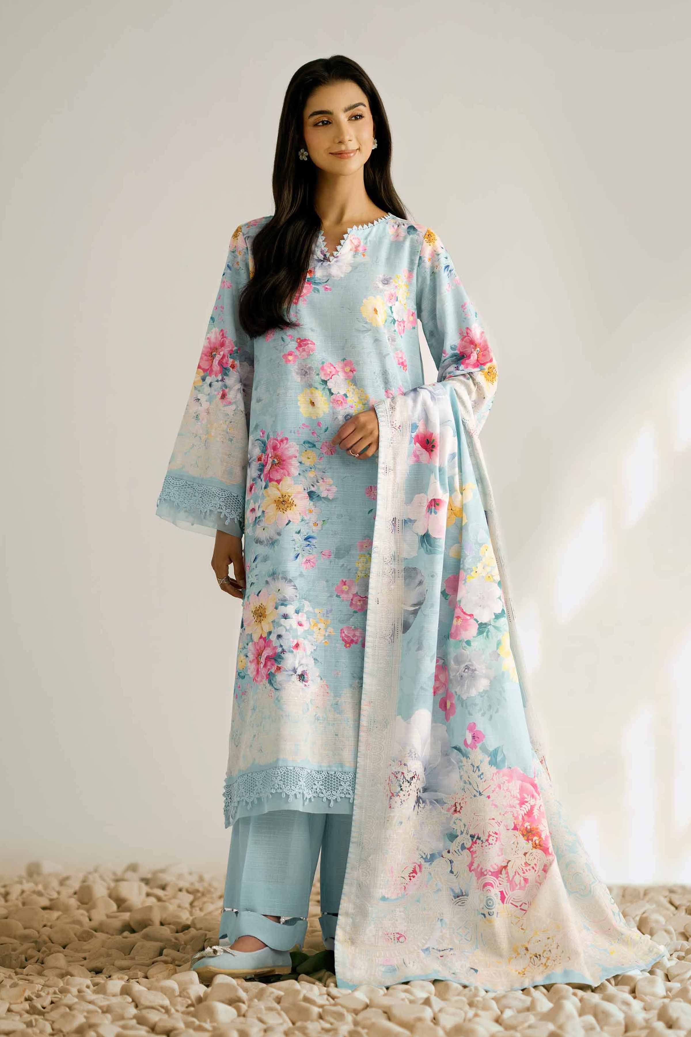 3 Piece - Digital Printed Suit - 42502415 for Women - Unstitched Collection | Nishat | Shop Online