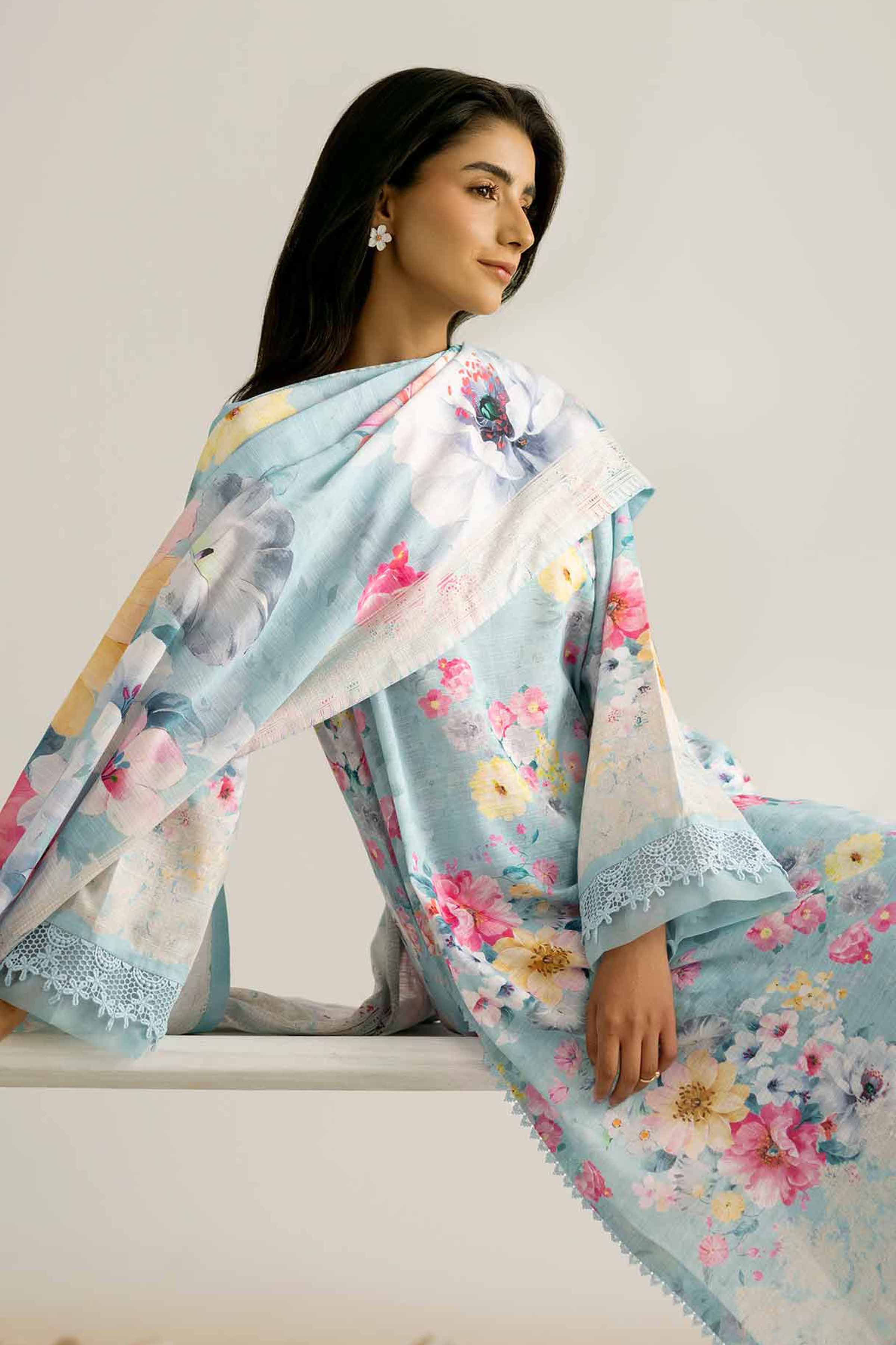 3 Piece - Digital Printed Suit - 42502415 for Women - Unstitched Collection | Nishat | Shop Online