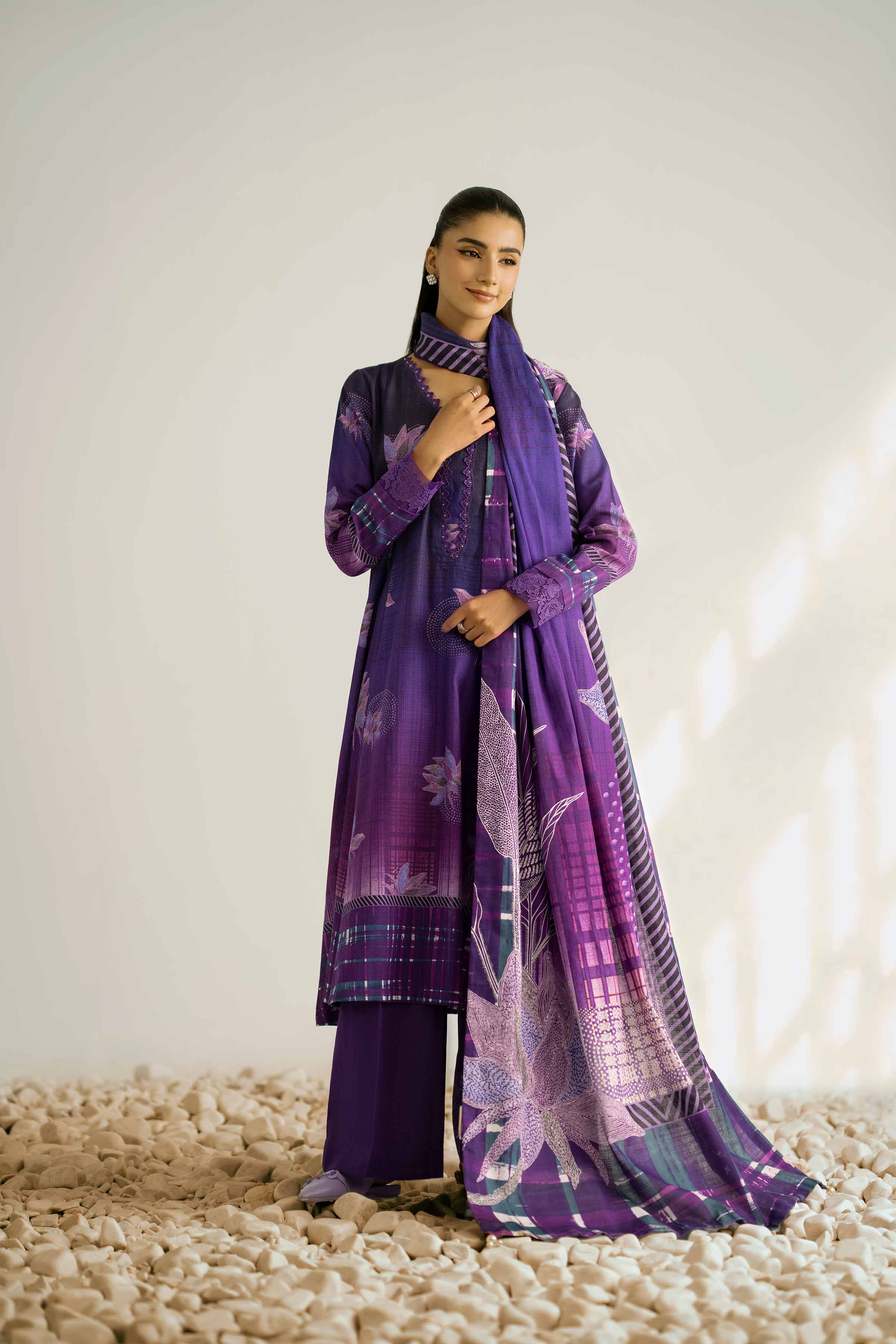 3 Piece - Digital Printed Suit - 42502419 for Women - Unstitched Collection | Nishat | Shop Online