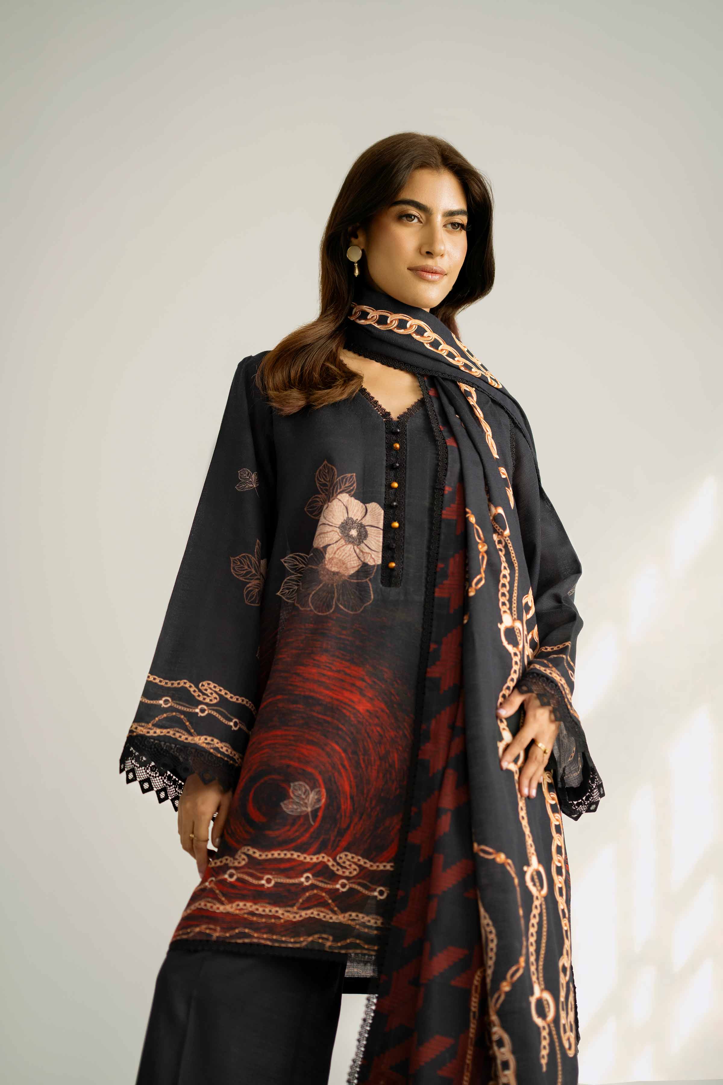 3 Piece - Digital Printed Suit - 42502421 for Women - Unstitched Collection | Nishat | Shop Online