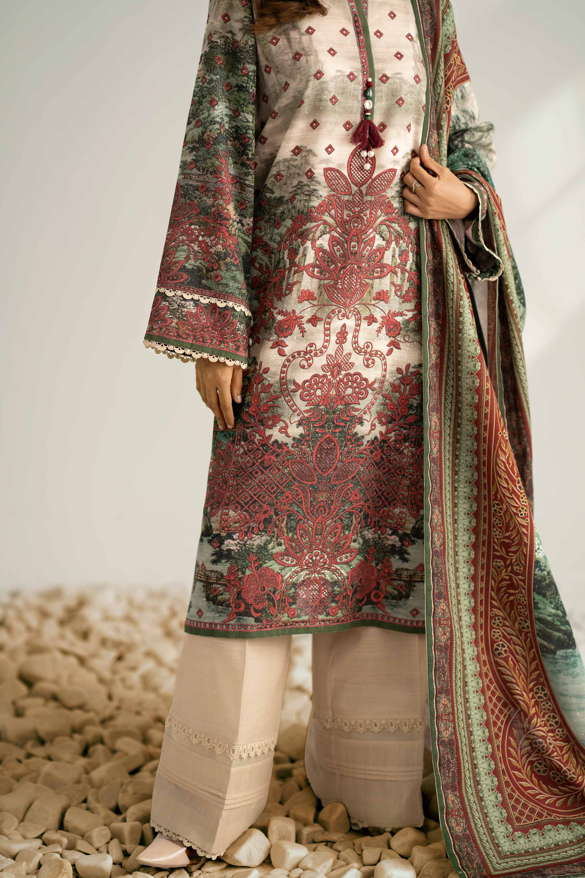 3 Piece - Digital Printed Suit - 42502423 for Women - Unstitched Collection | Nishat | Shop Online