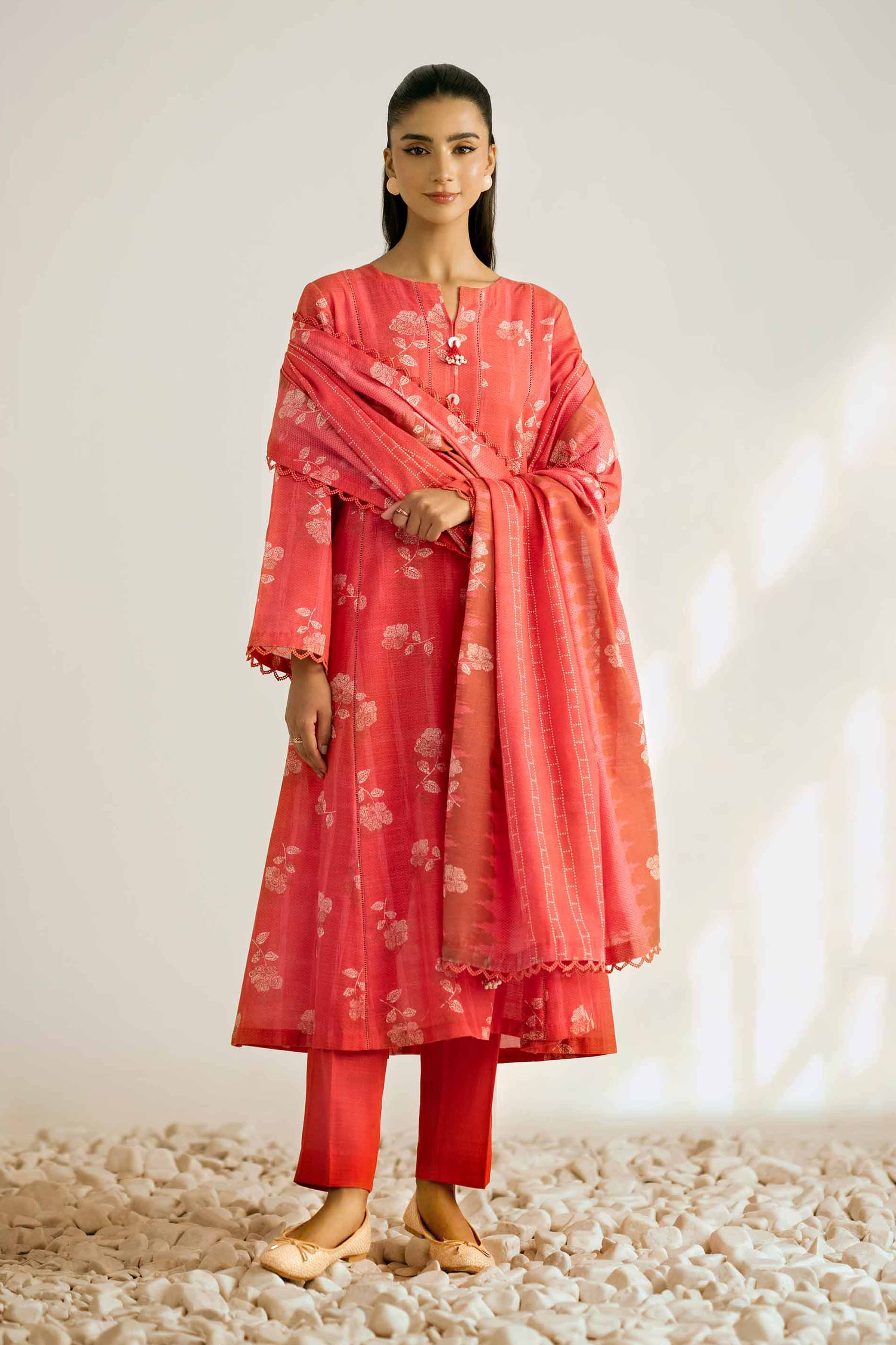 3 Piece - Printed Suit - 42502424 for Women - Unstitched Collection | Nishat | Shop Online