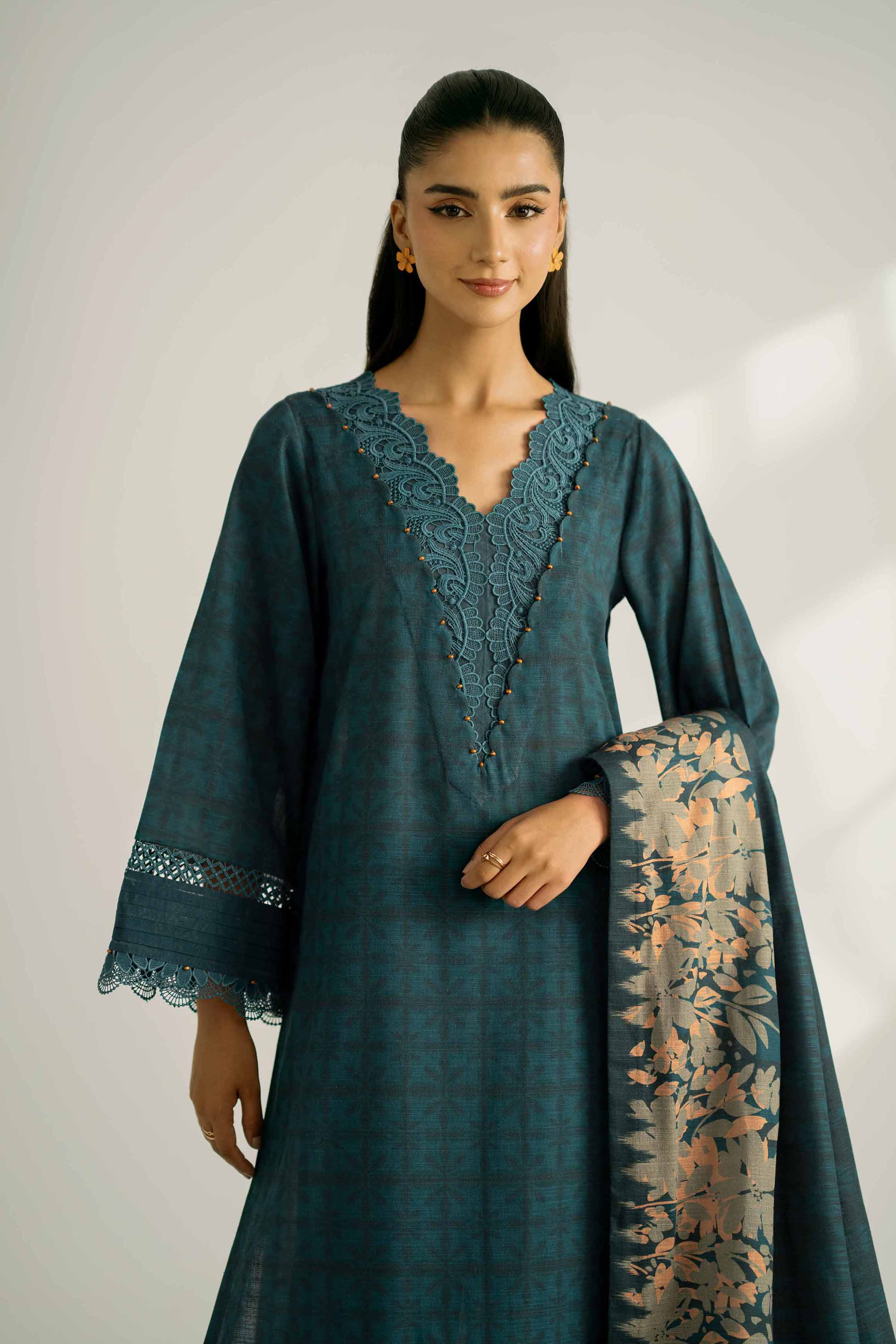 3 Piece - Printed Suit - 42502425 for Women - Unstitched Collection | Nishat | Shop Online