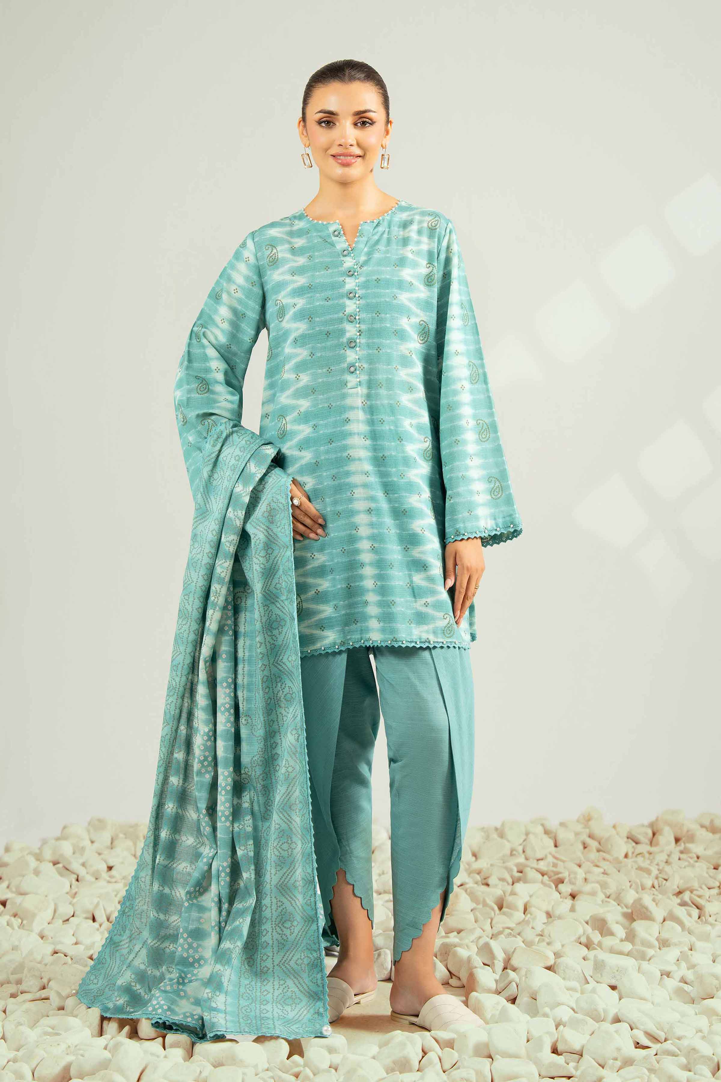 3 Piece - Printed Suit - 42502429 for Women - Unstitched Collection | Nishat | Shop Online