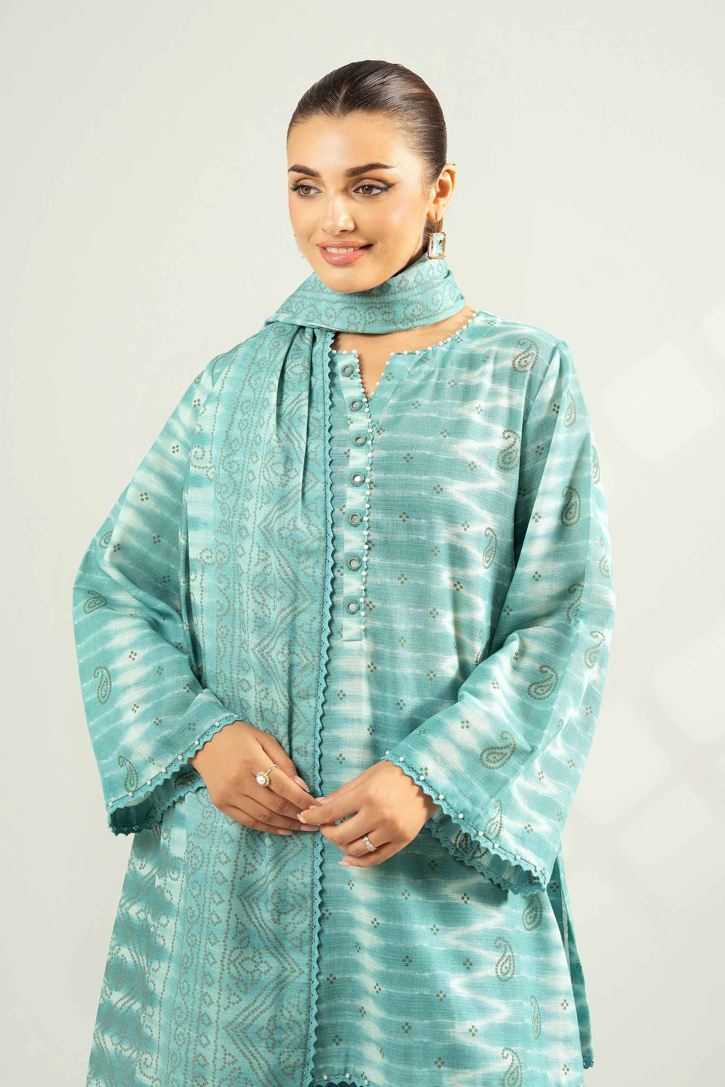 3 Piece - Printed Suit - 42502429 for Women - Unstitched Collection | Nishat | Shop Online