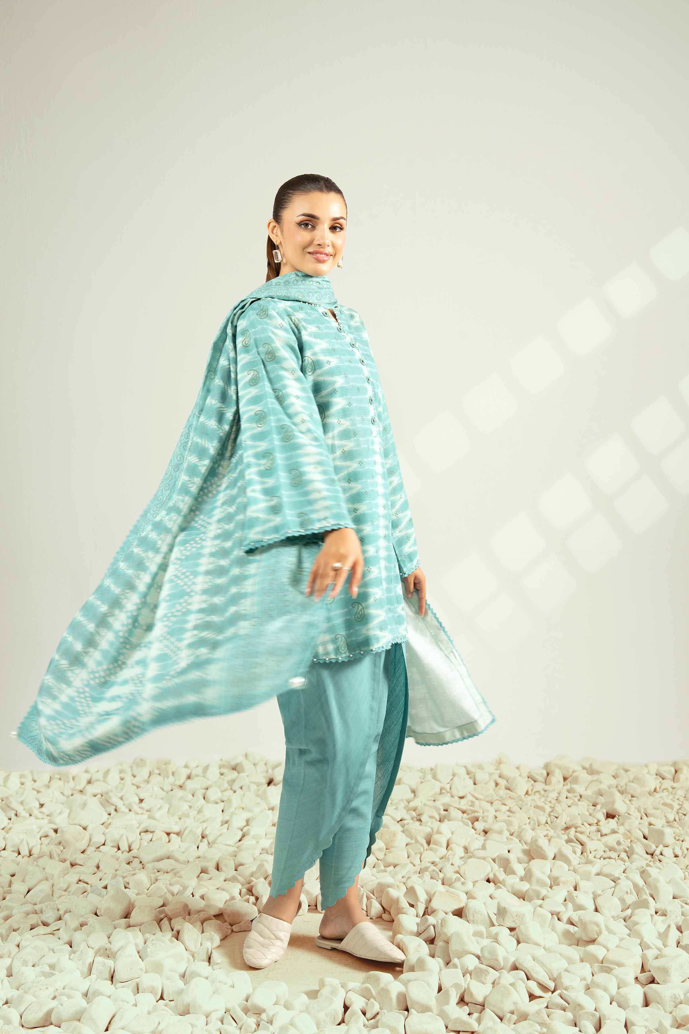 3 Piece - Printed Suit - 42502429 for Women - Unstitched Collection | Nishat | Shop Online