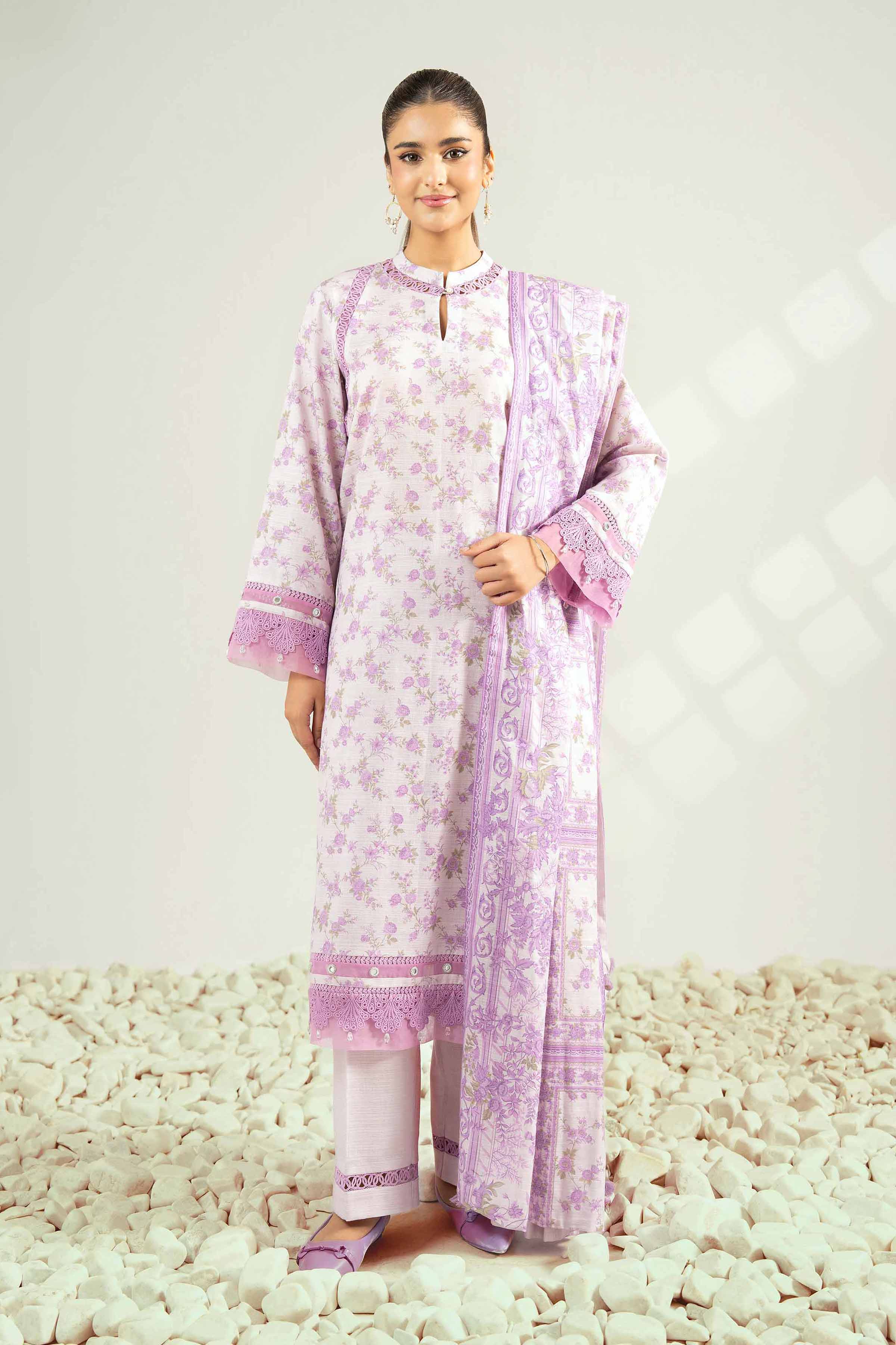 3 Piece - Printed Suit - 42502432 for Women - Unstitched Collection | Nishat | Shop Online