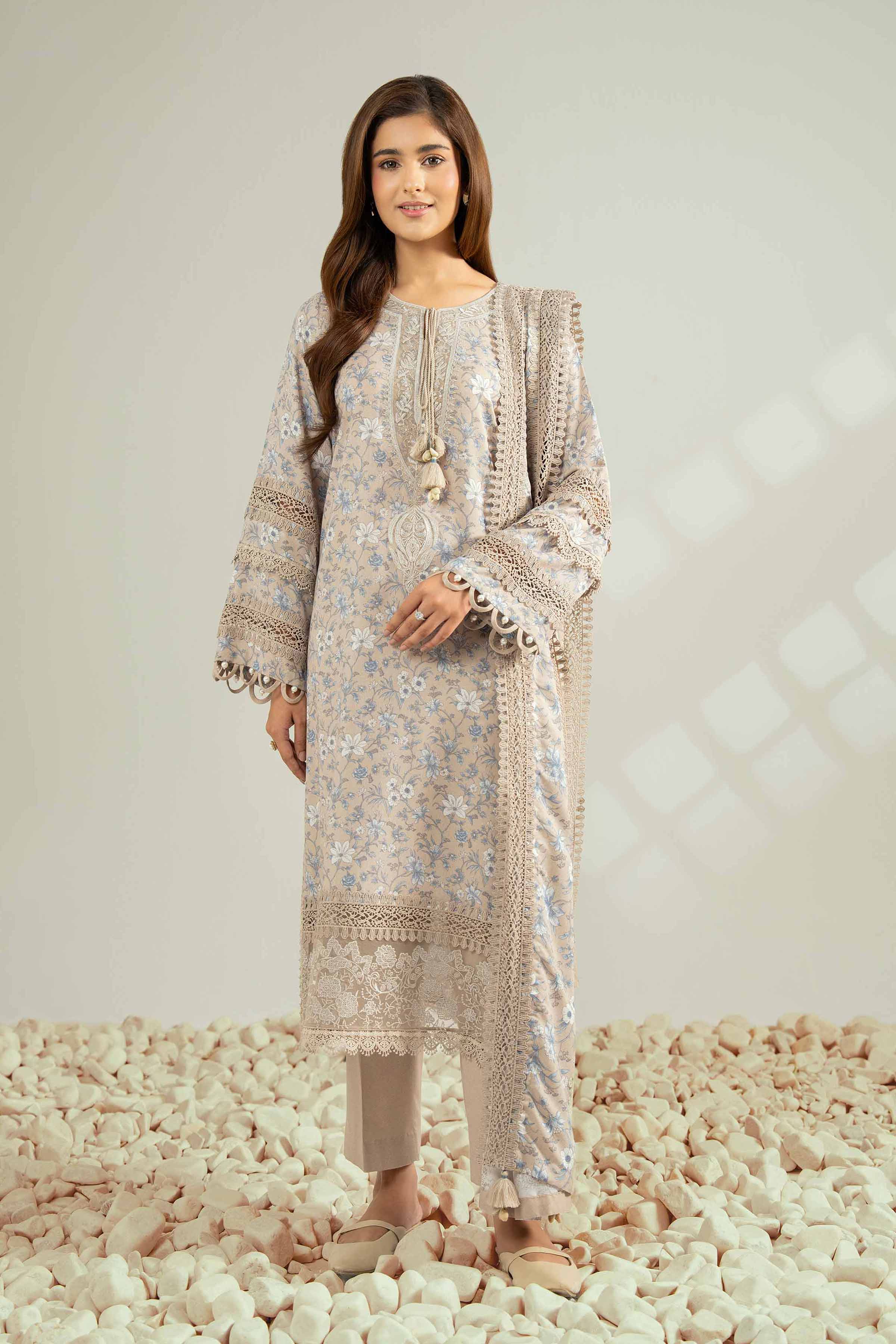 3 Piece - Embroidered Suit - 42502454 for Women - Unstitched Collection | Nishat | Shop Online