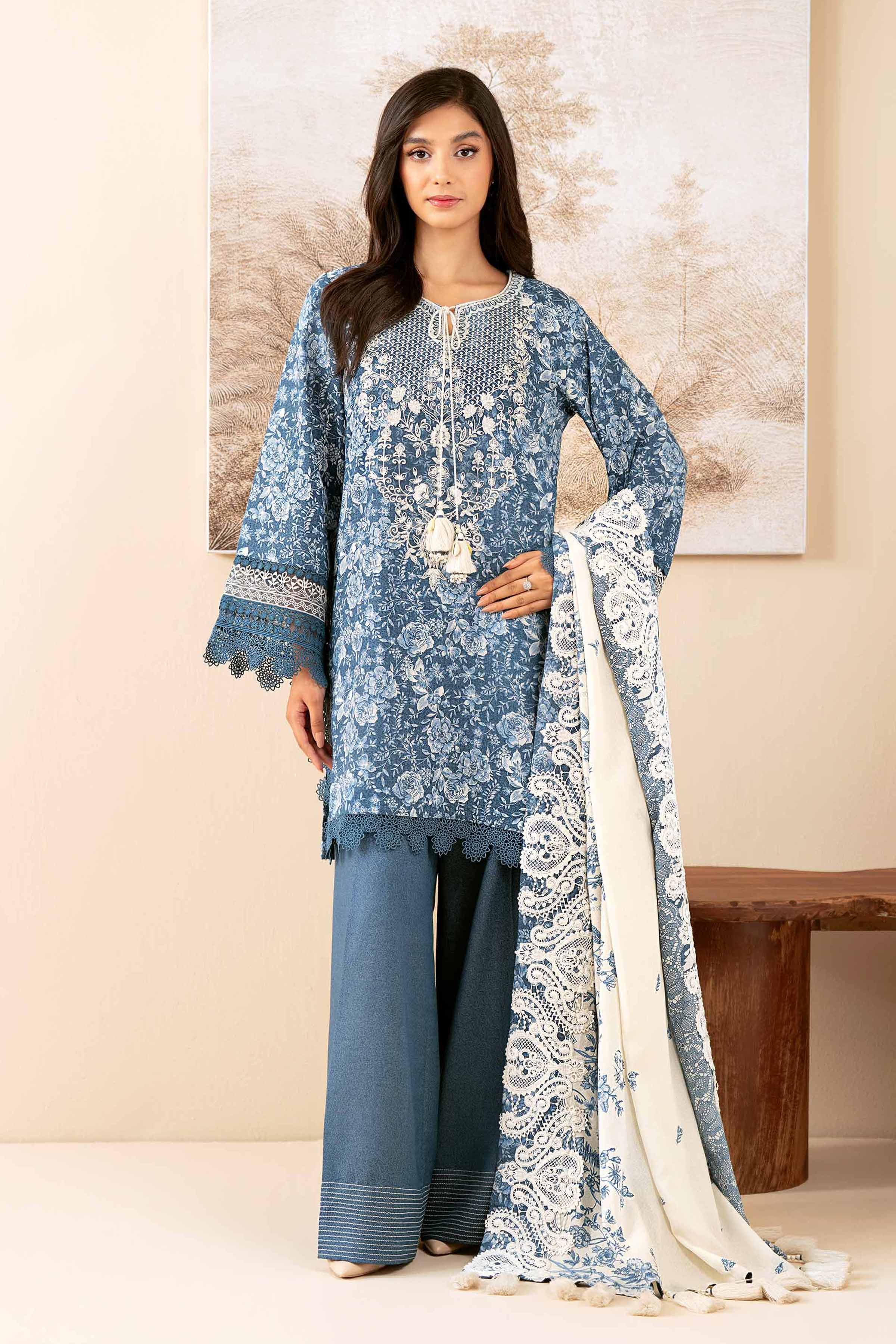 3 Piece - Embroidered Suit - 42502456 for Women - Unstitched Collection | Nishat | Shop Online
