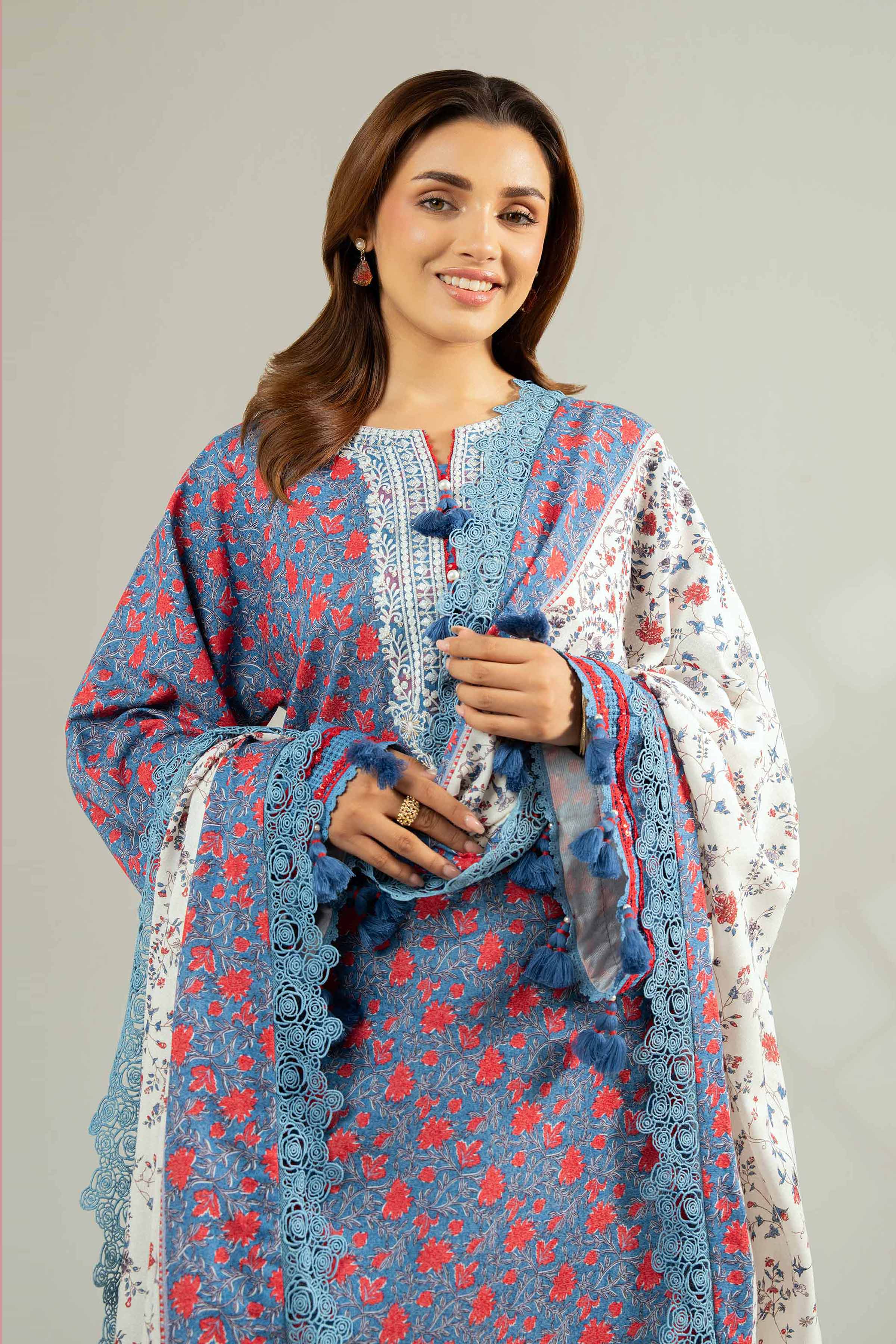 3 Piece - Embroidered Suit - 42502457 for Women - Unstitched Collection | Nishat | Shop Online