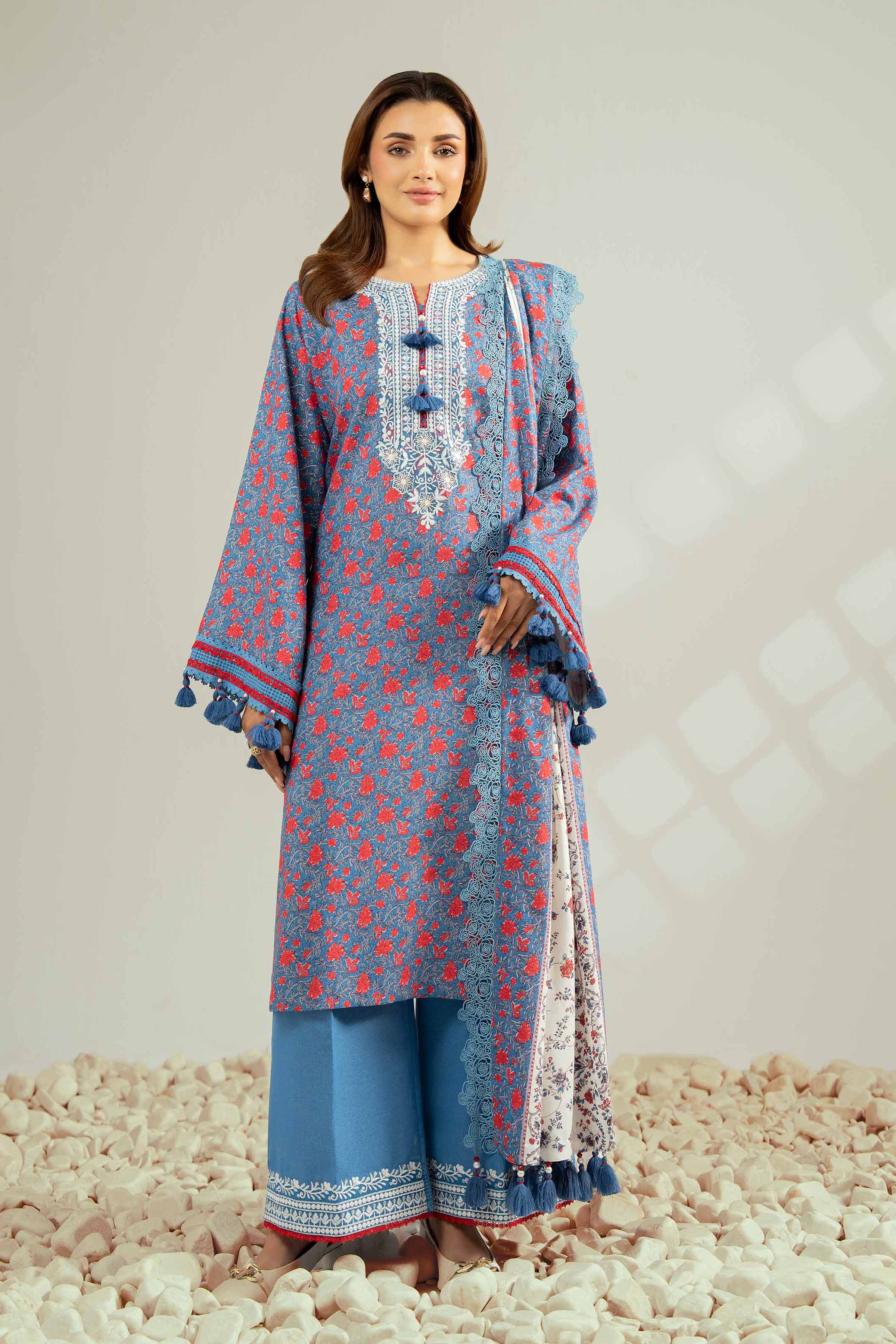 3 Piece - Embroidered Suit - 42502457 for Women - Unstitched Collection | Nishat | Shop Online