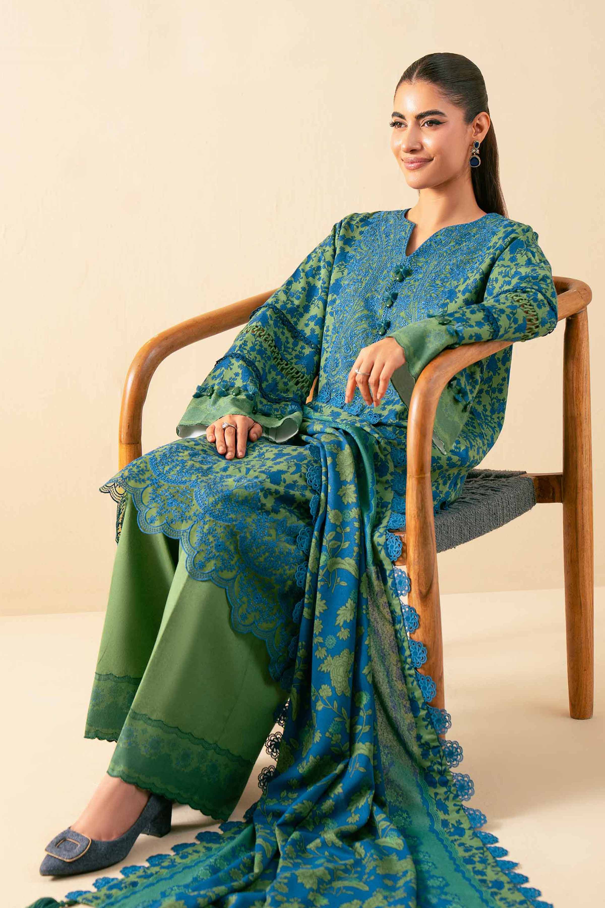 3 Piece - Embroidered Suit - 42502458 for Women - Unstitched Collection | Nishat | Shop Online