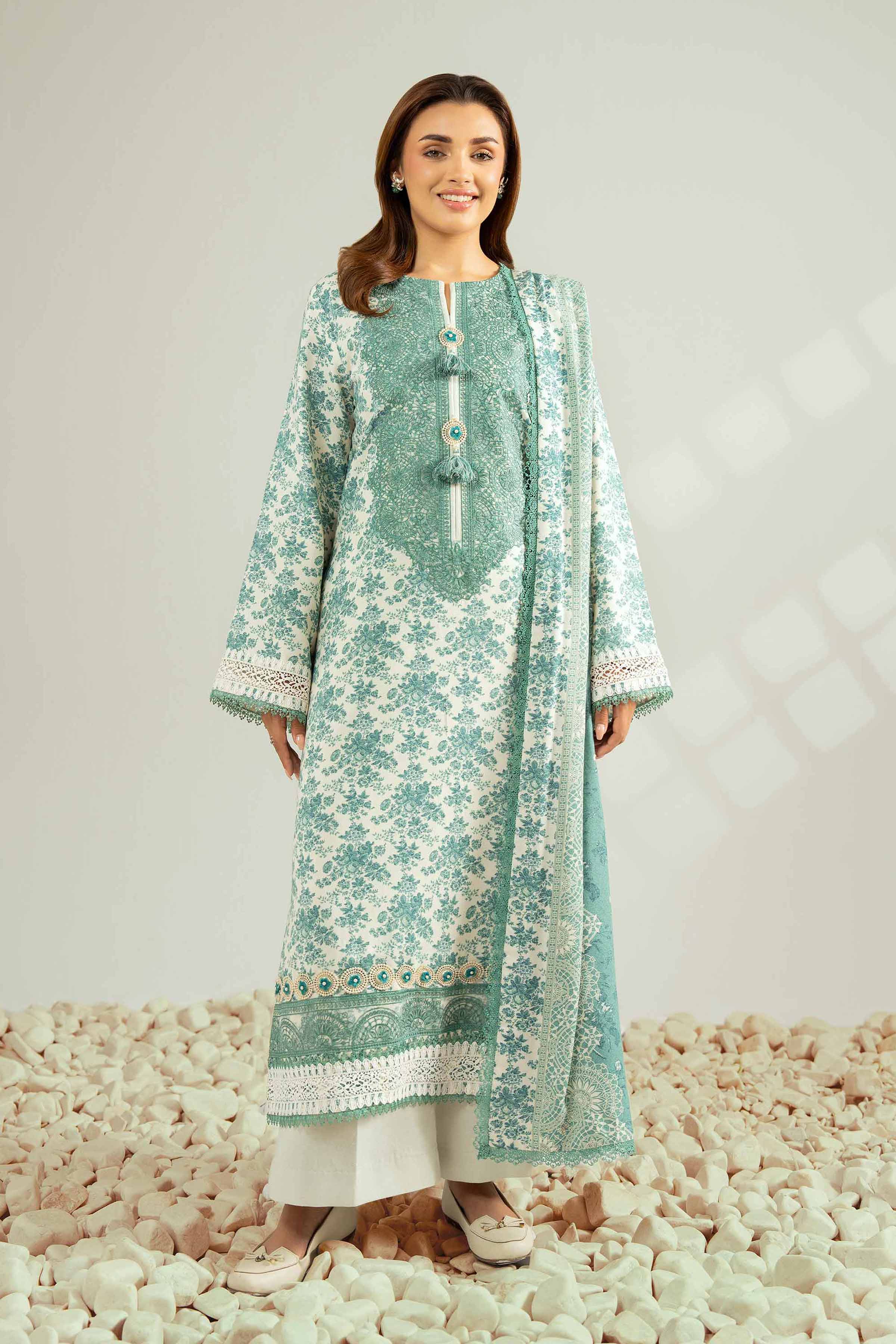 3 Piece - Embroidered Suit - 42502459 for Women - Unstitched Collection | Nishat | Shop Online