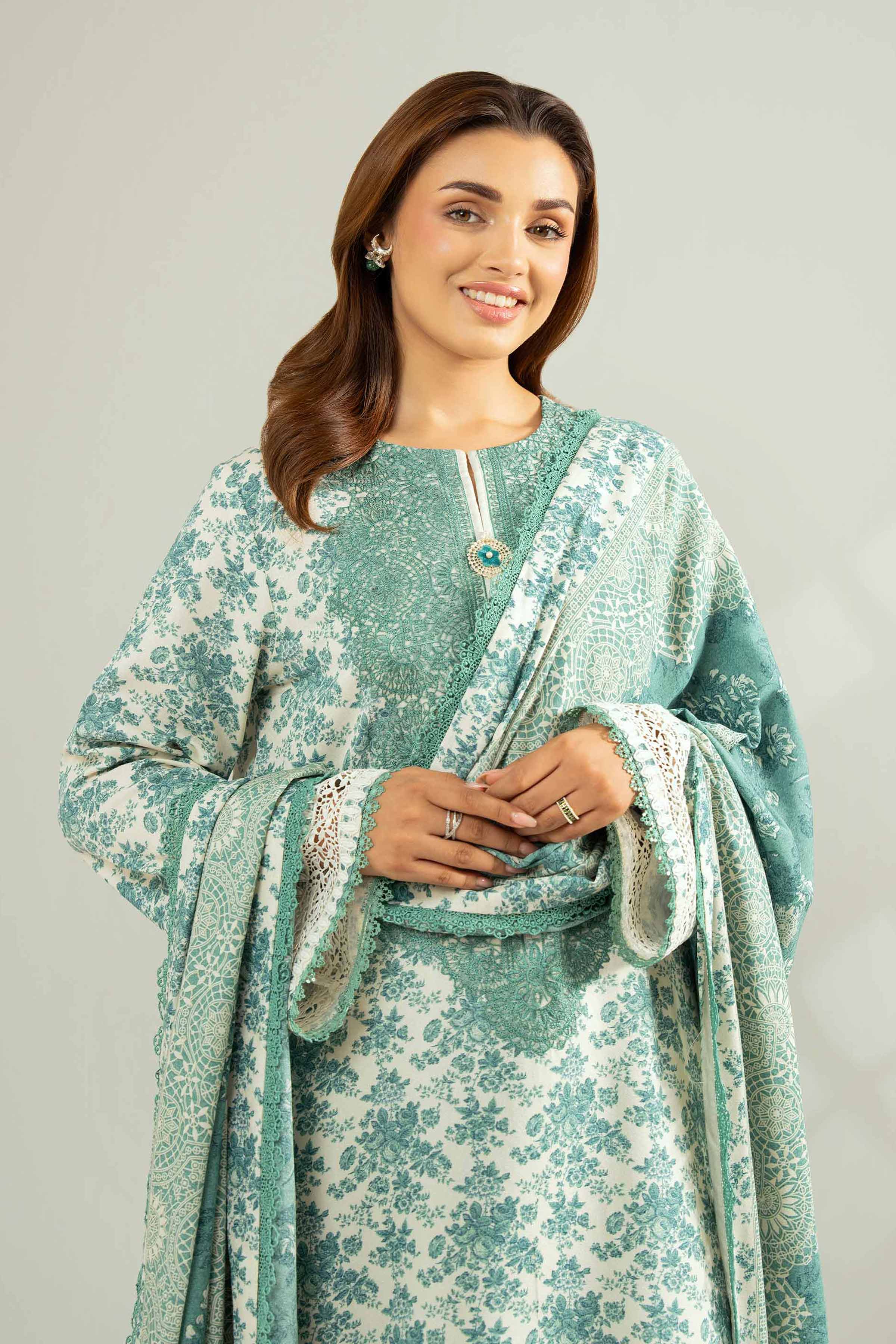 3 Piece - Embroidered Suit - 42502459 for Women - Unstitched Collection | Nishat | Shop Online