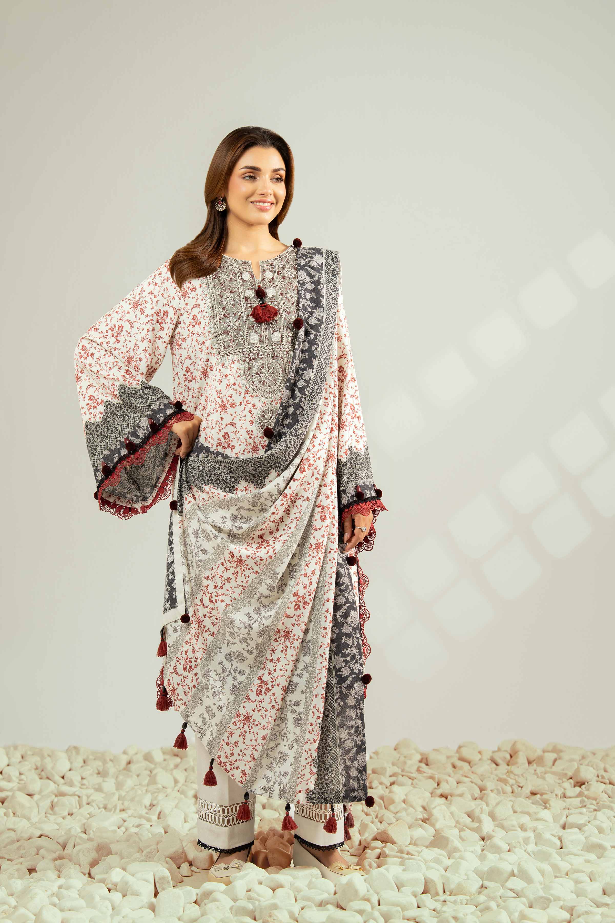 3 Piece - Embroidered Suit - 42502460 for Women - Unstitched Collection | Nishat | Shop Online