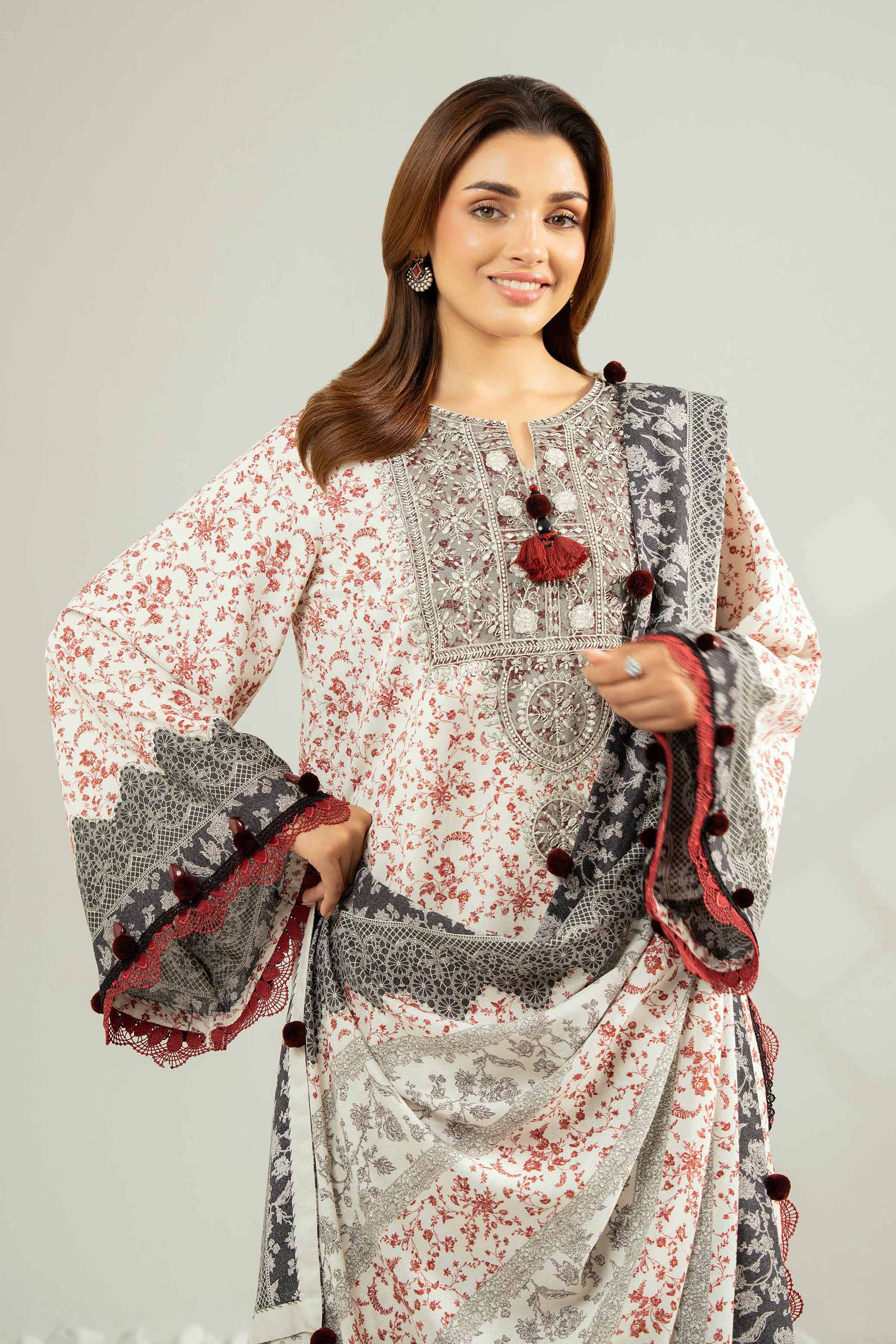 3 Piece - Embroidered Suit - 42502460 for Women - Unstitched Collection | Nishat | Shop Online