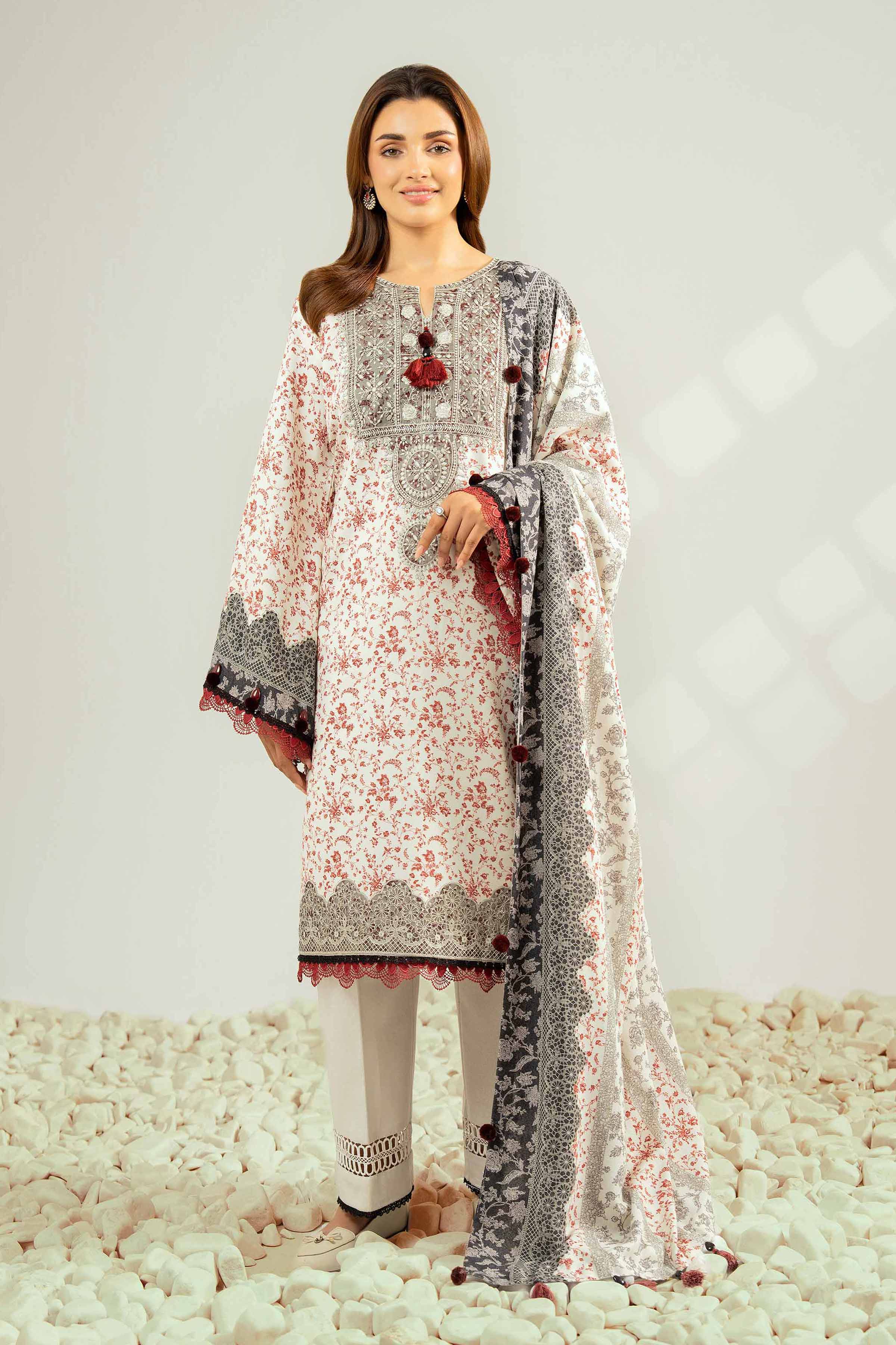 3 Piece - Embroidered Suit - 42502460 for Women - Unstitched Collection | Nishat | Shop Online