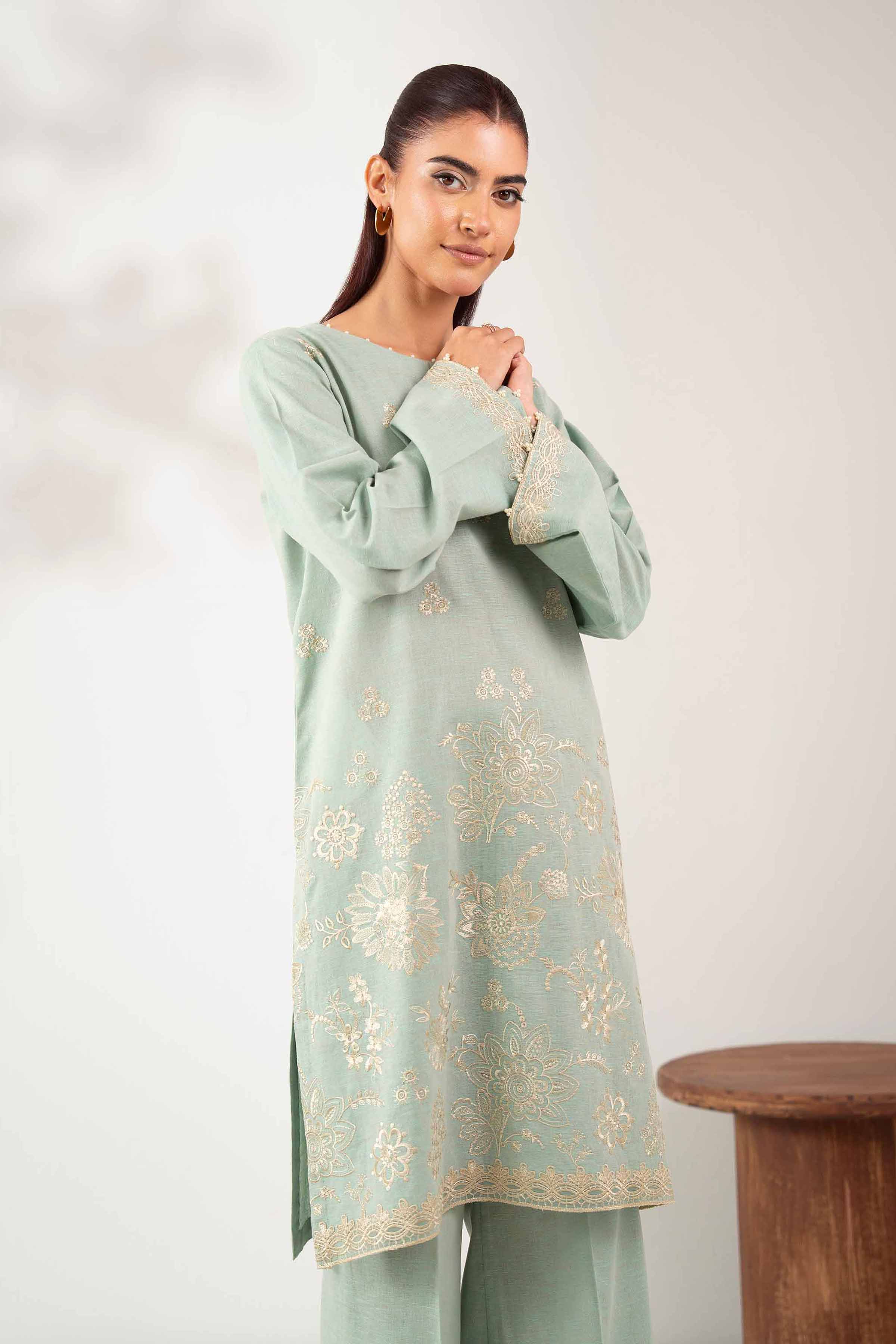 2 Piece - Embroidered Suit - 42502483 for Women - Unstitched Collection | Nishat | Shop Online