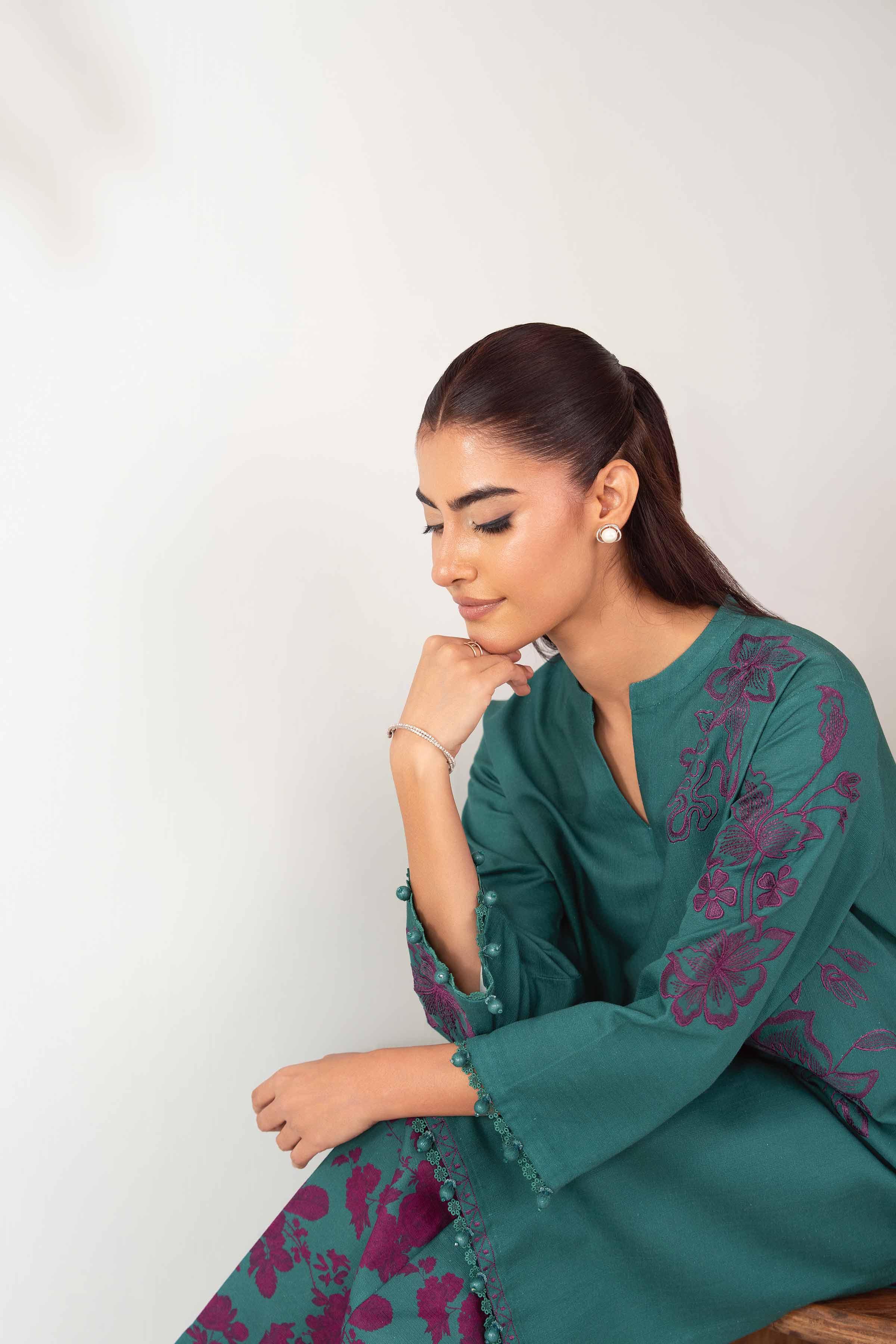 2 Piece - Printed Embroidered Suit - 42502486 for Women - Unstitched Collection | Nishat | Shop Online