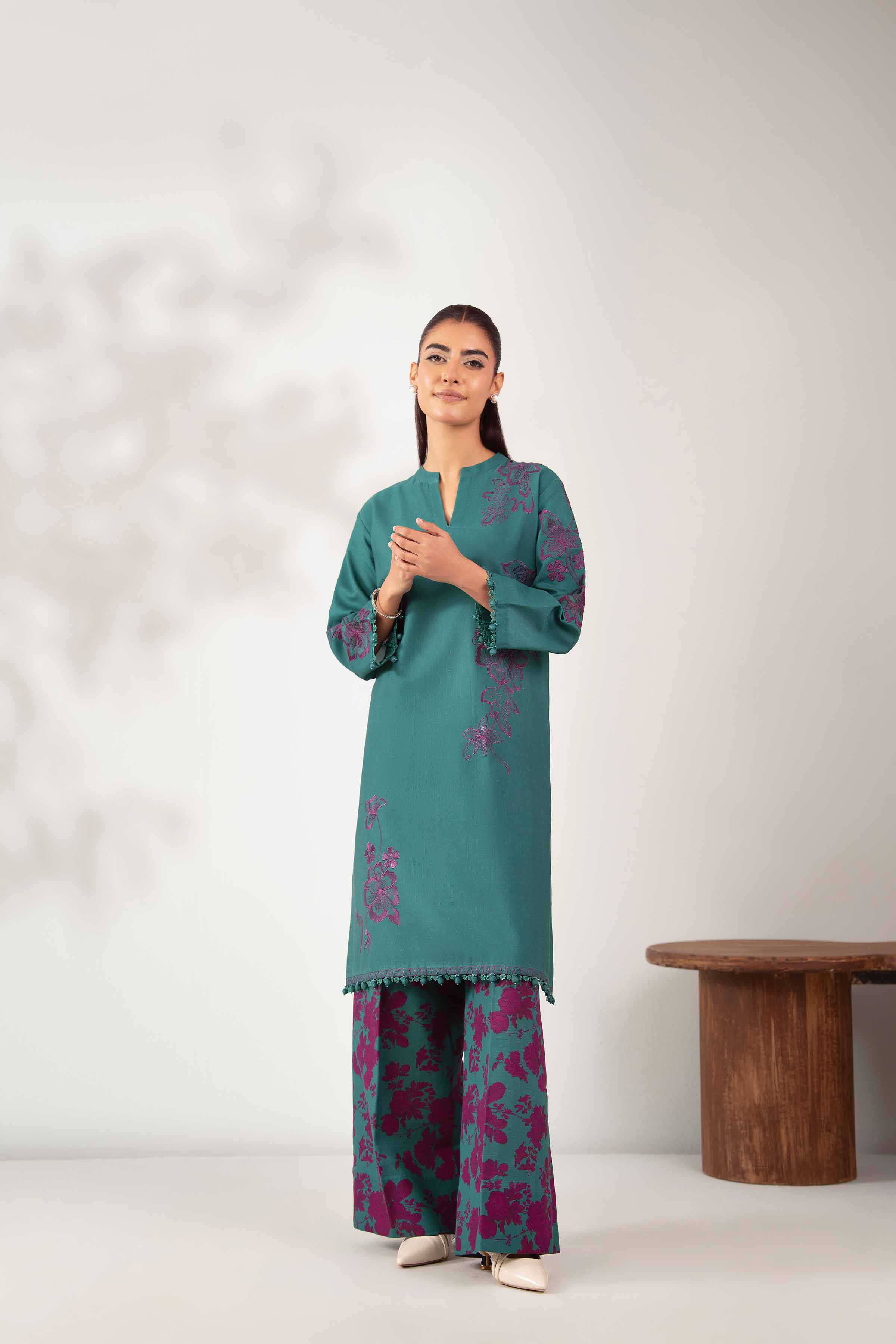 2 Piece - Printed Embroidered Suit - 42502486 for Women - Unstitched Collection | Nishat | Shop Online