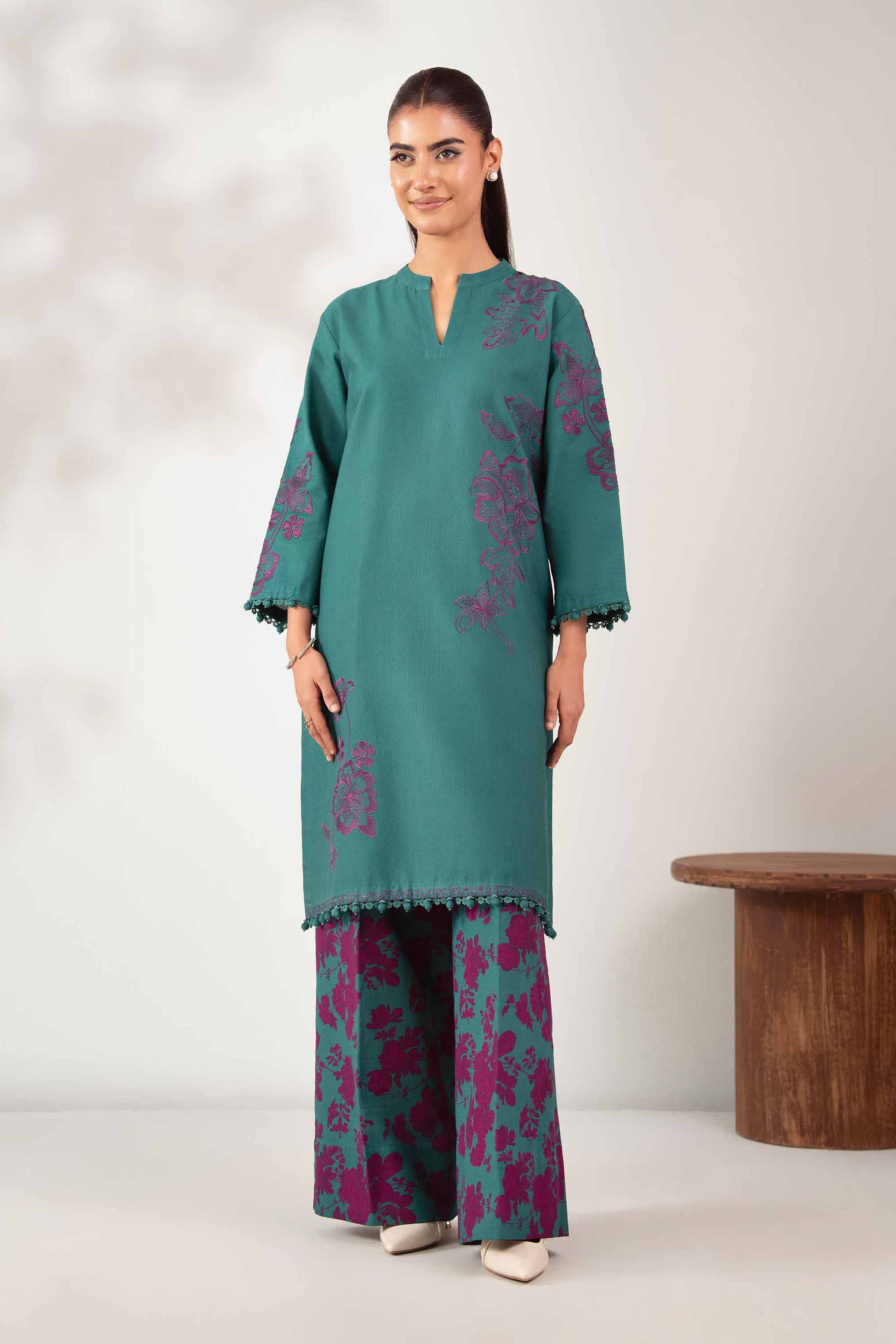 2 Piece - Printed Embroidered Suit - 42502486 for Women - Unstitched Collection | Nishat | Shop Online