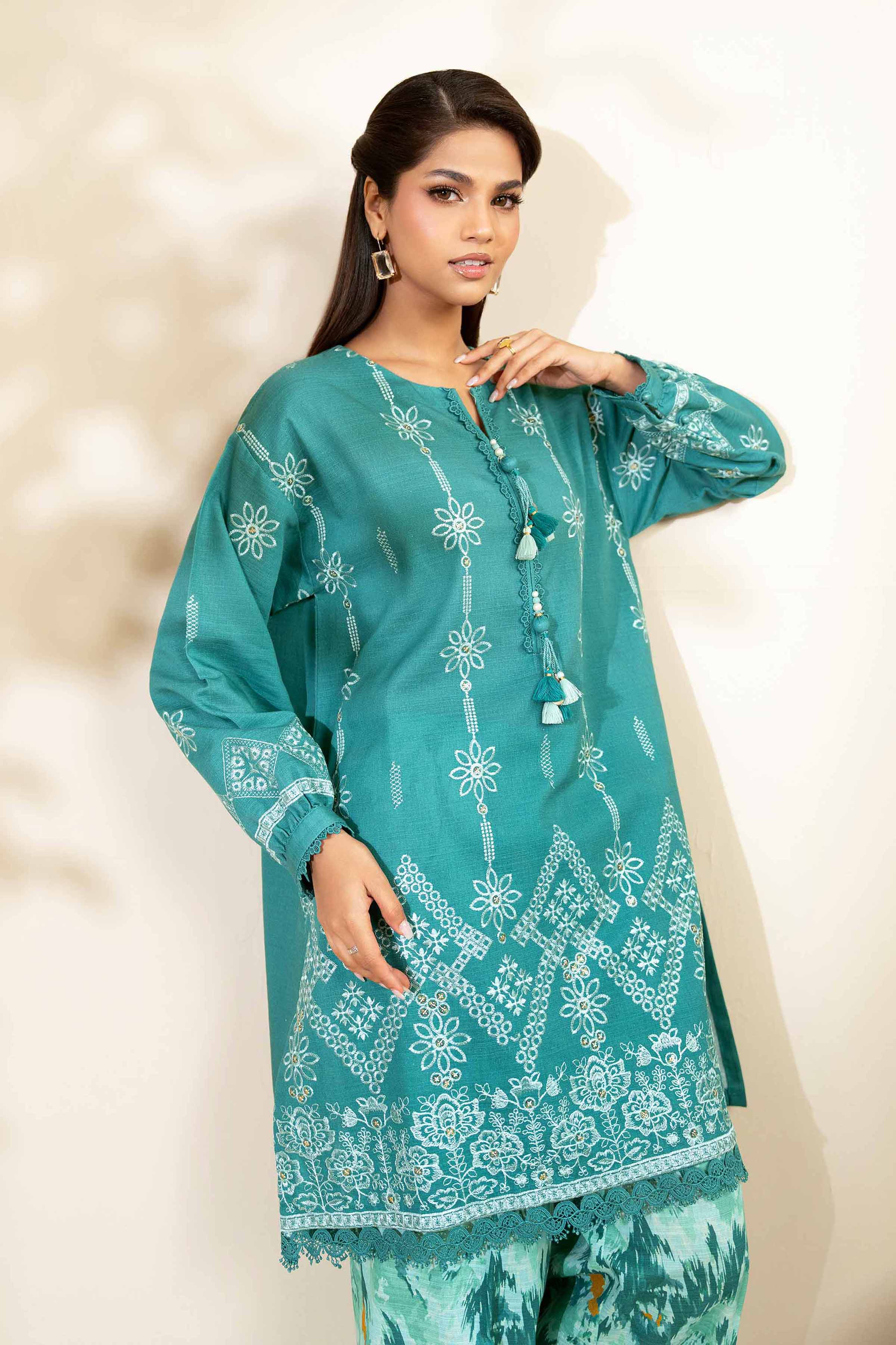 2 Piece - Printed Embroidered Suit - 42502489 for Women - Unstitched Collection | Nishat | Shop Online