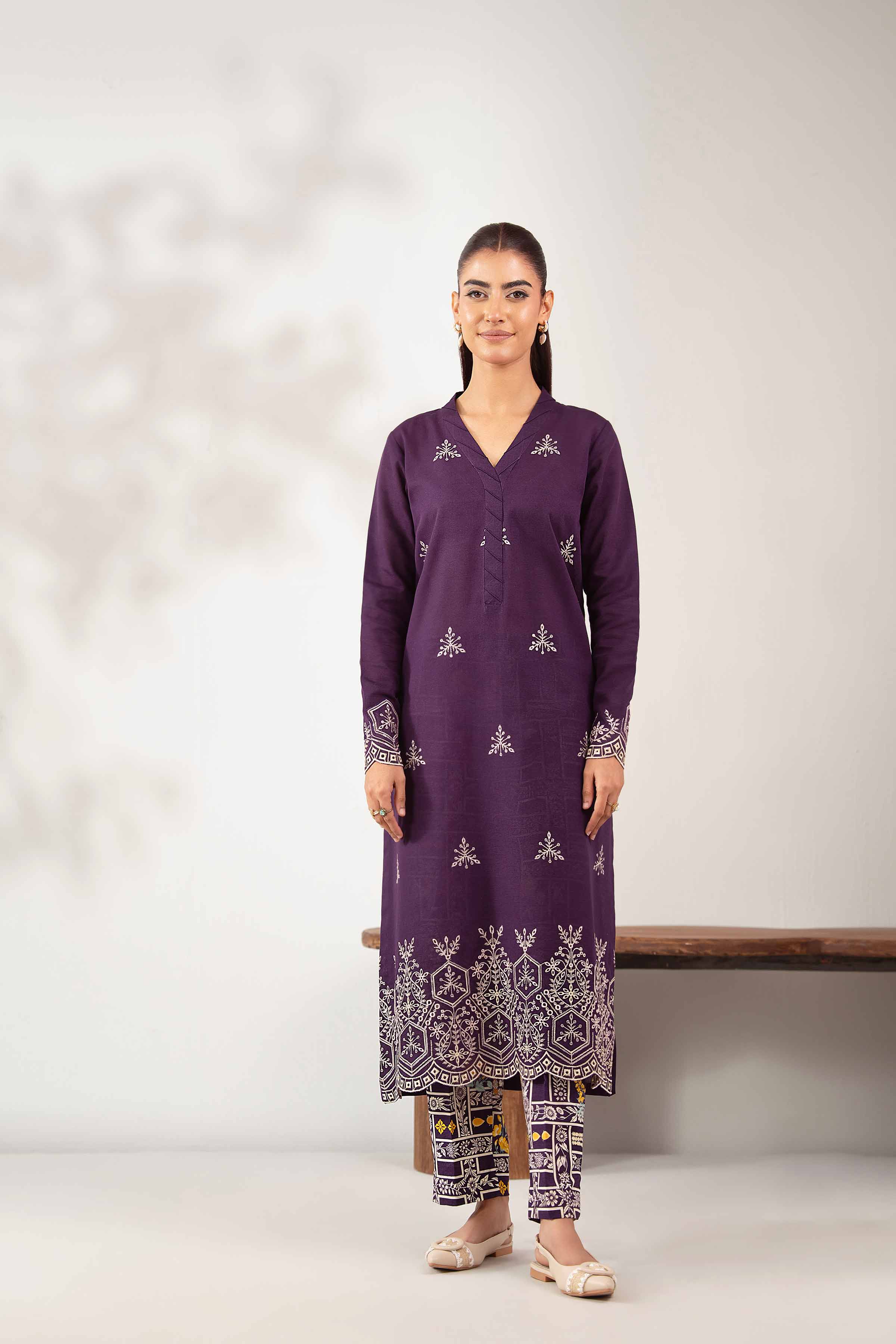 2 Piece - Printed Embroidered Suit - 42502490 for Women - Unstitched Collection | Nishat | Shop Online