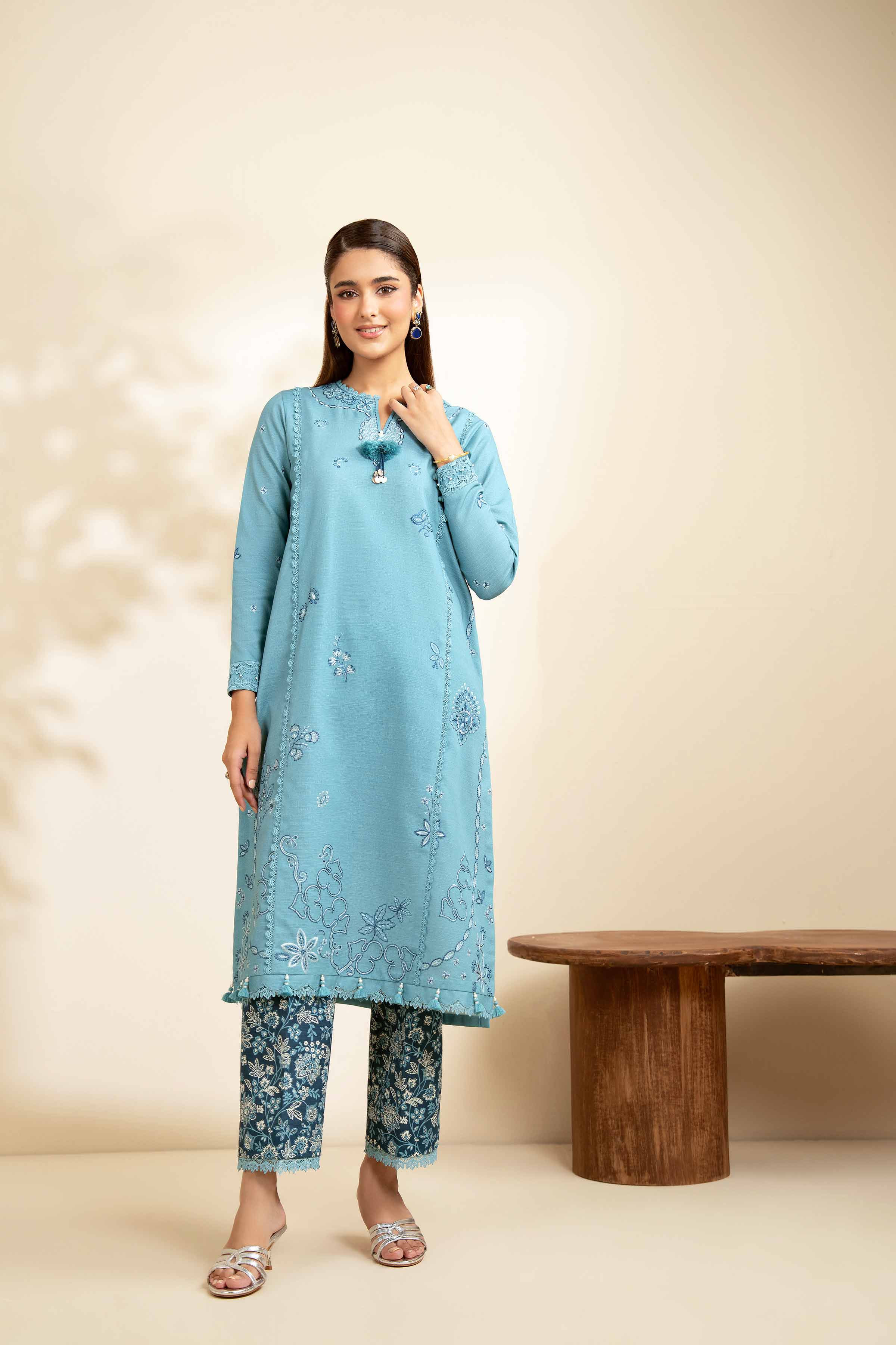 2 Piece - Printed Embroidered Suit - 42502491 for Women - Unstitched Collection | Nishat | Shop Online