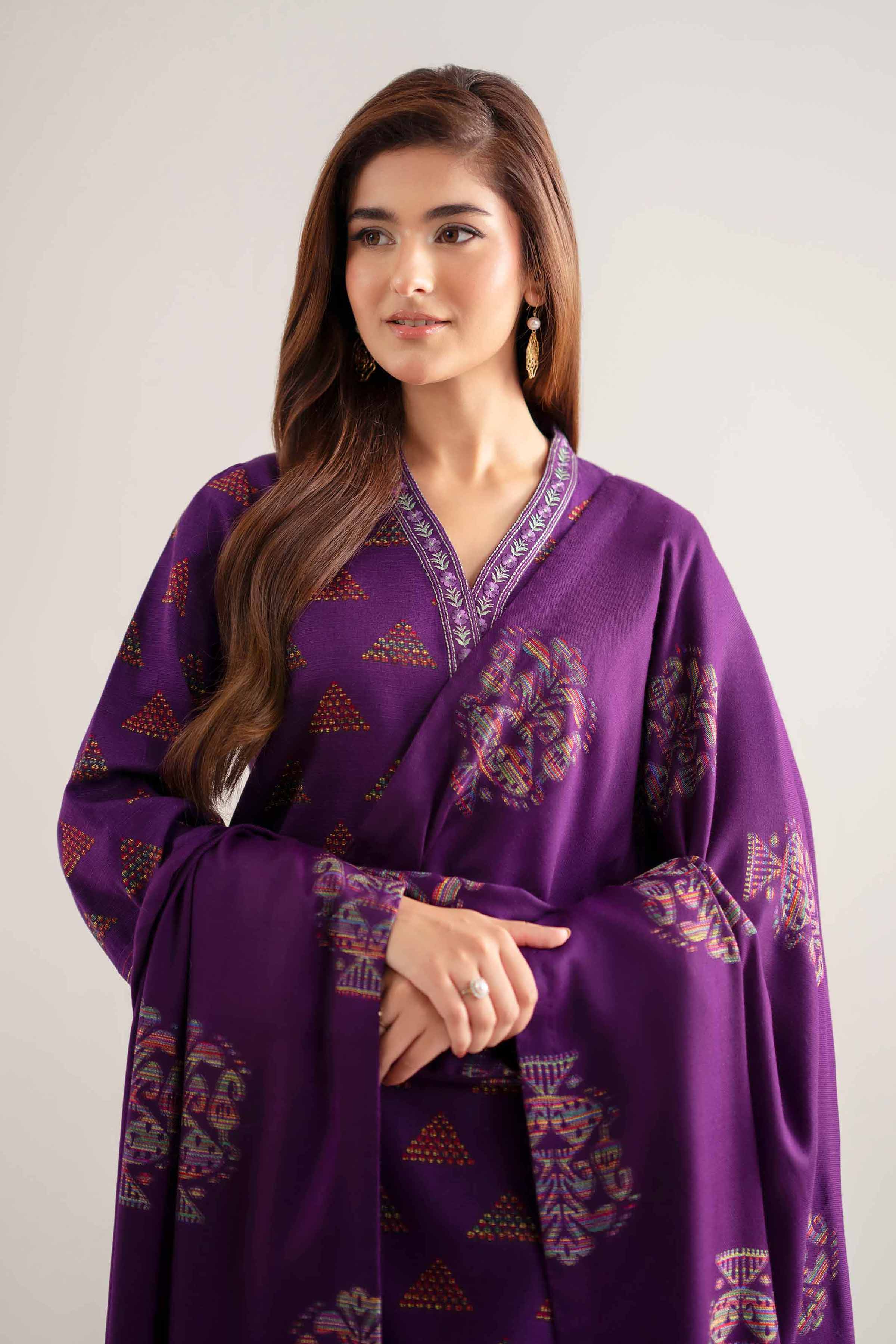 3 Piece - Printed Embroidered Suit - 42502516 for Women - Unstitched Collection | Nishat | Shop Online