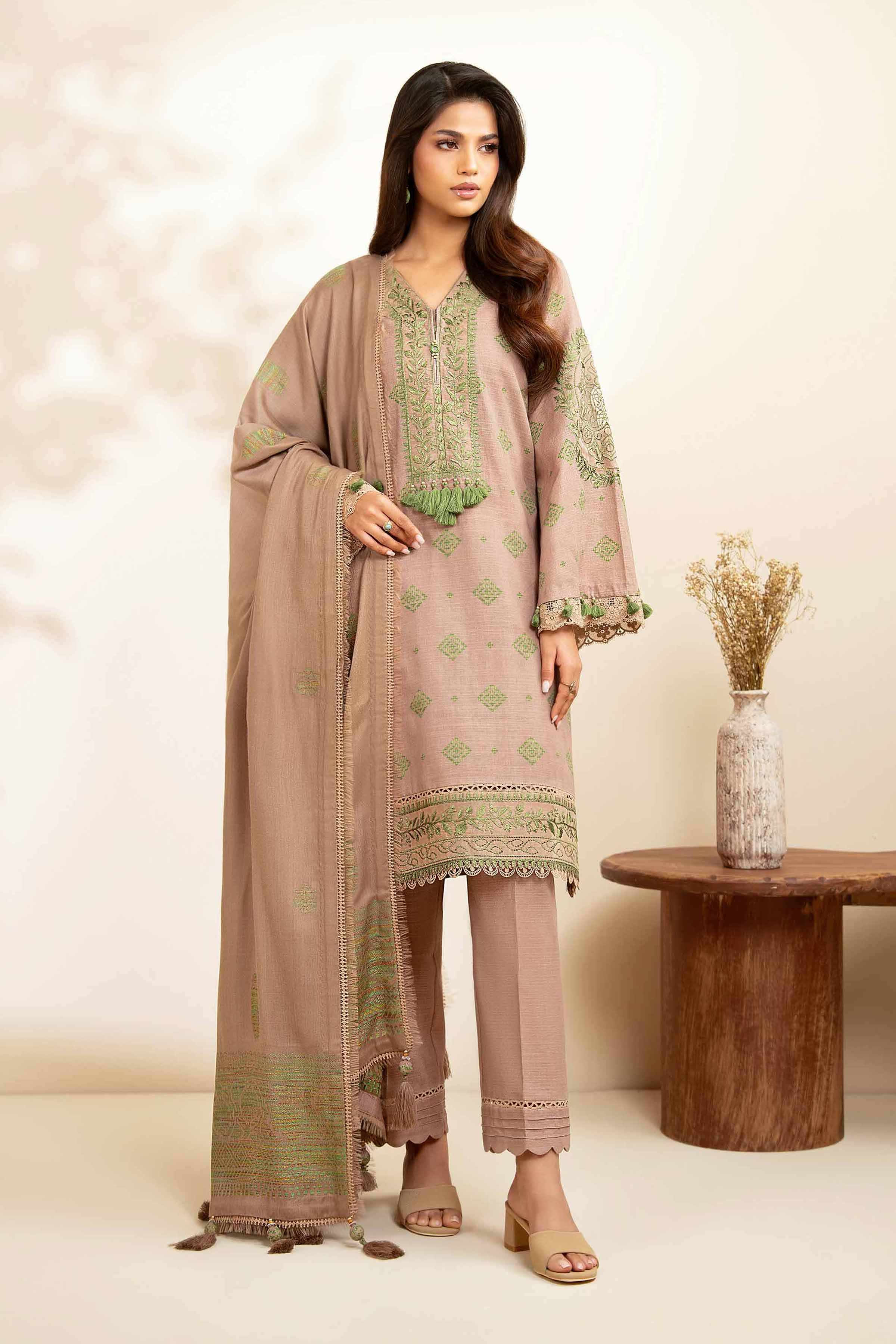 3 Piece - Printed Embroidered Suit - 42502519 for Women - Unstitched Collection | Nishat | Shop Online